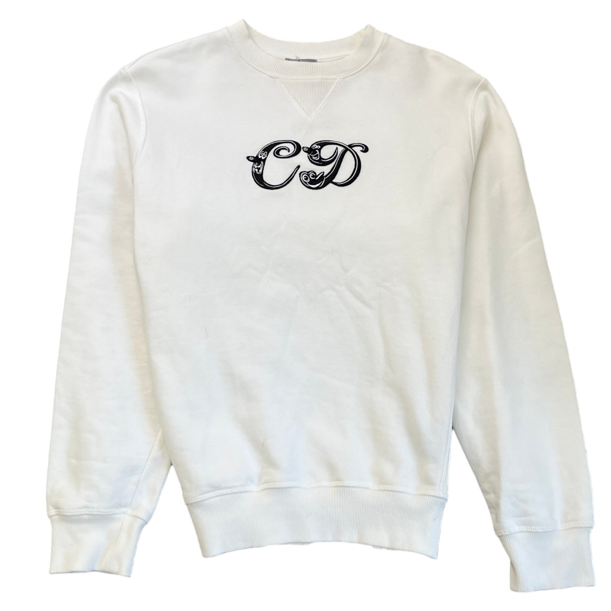 Men's X Kenny Scharf Cd Embroidery Sweatshirt White Size S
