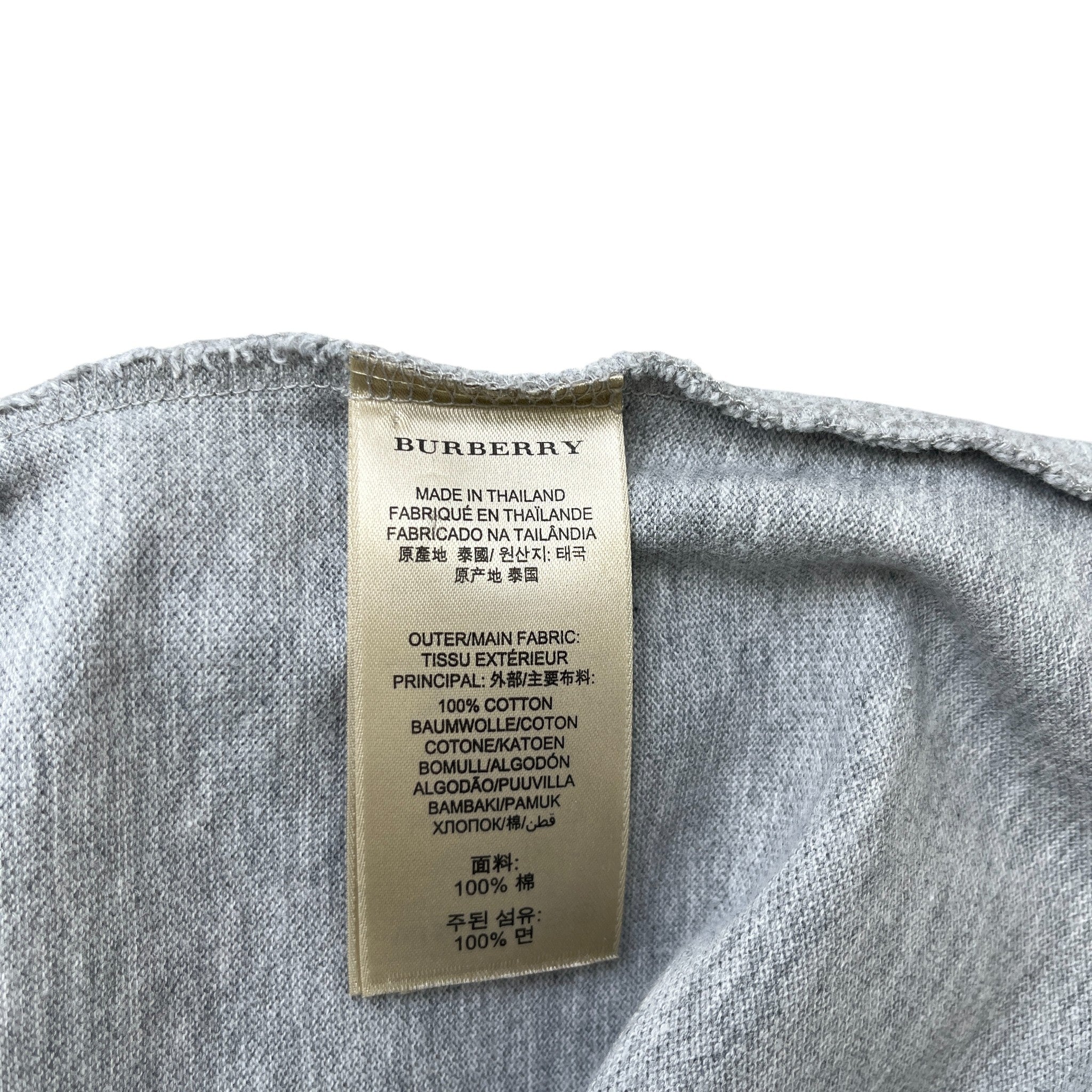 Men's Embroidered Logo Polo Shirt Grey Size M