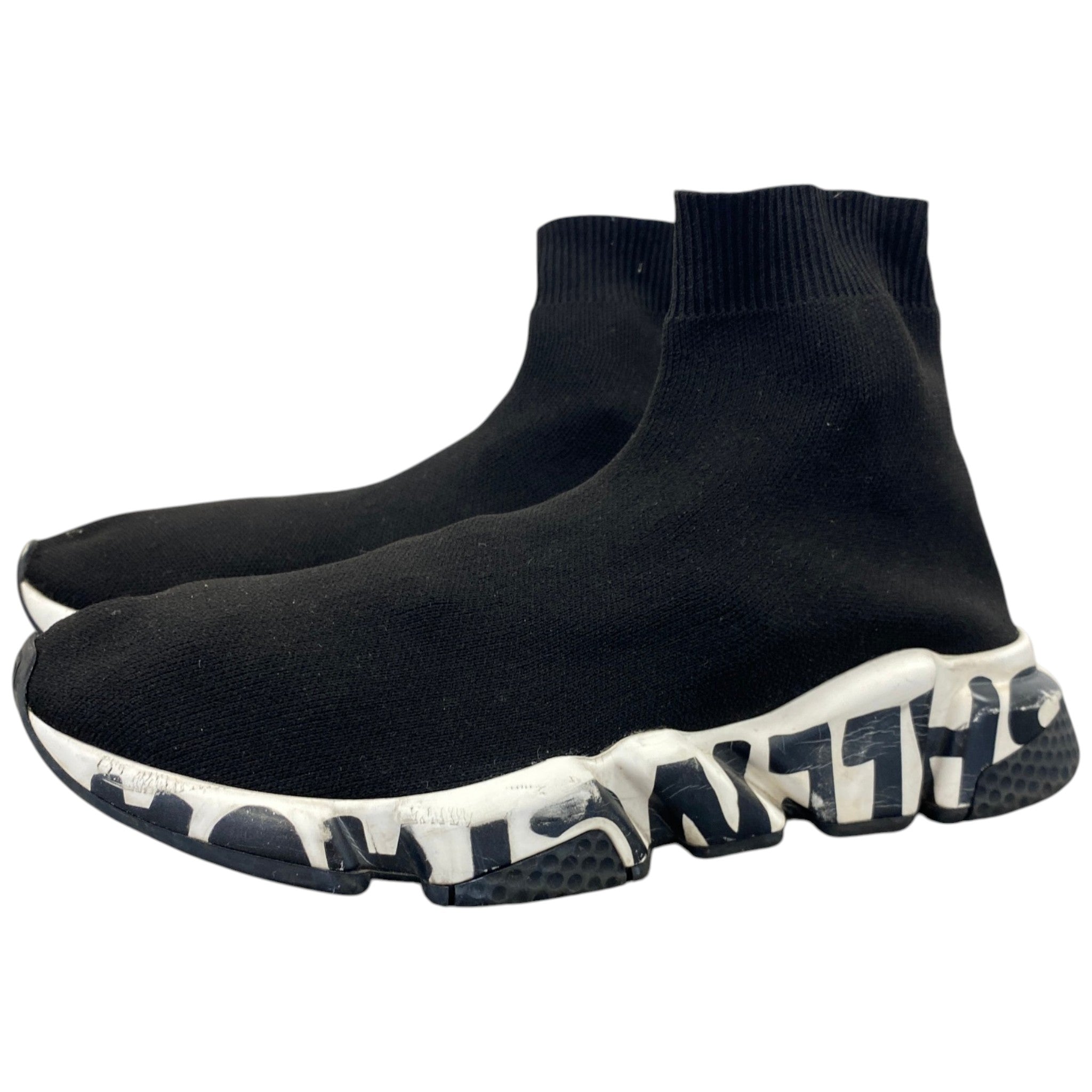 Women's Graffiti Speed Sock High Trainers Black Size EU 38 / UK 5
