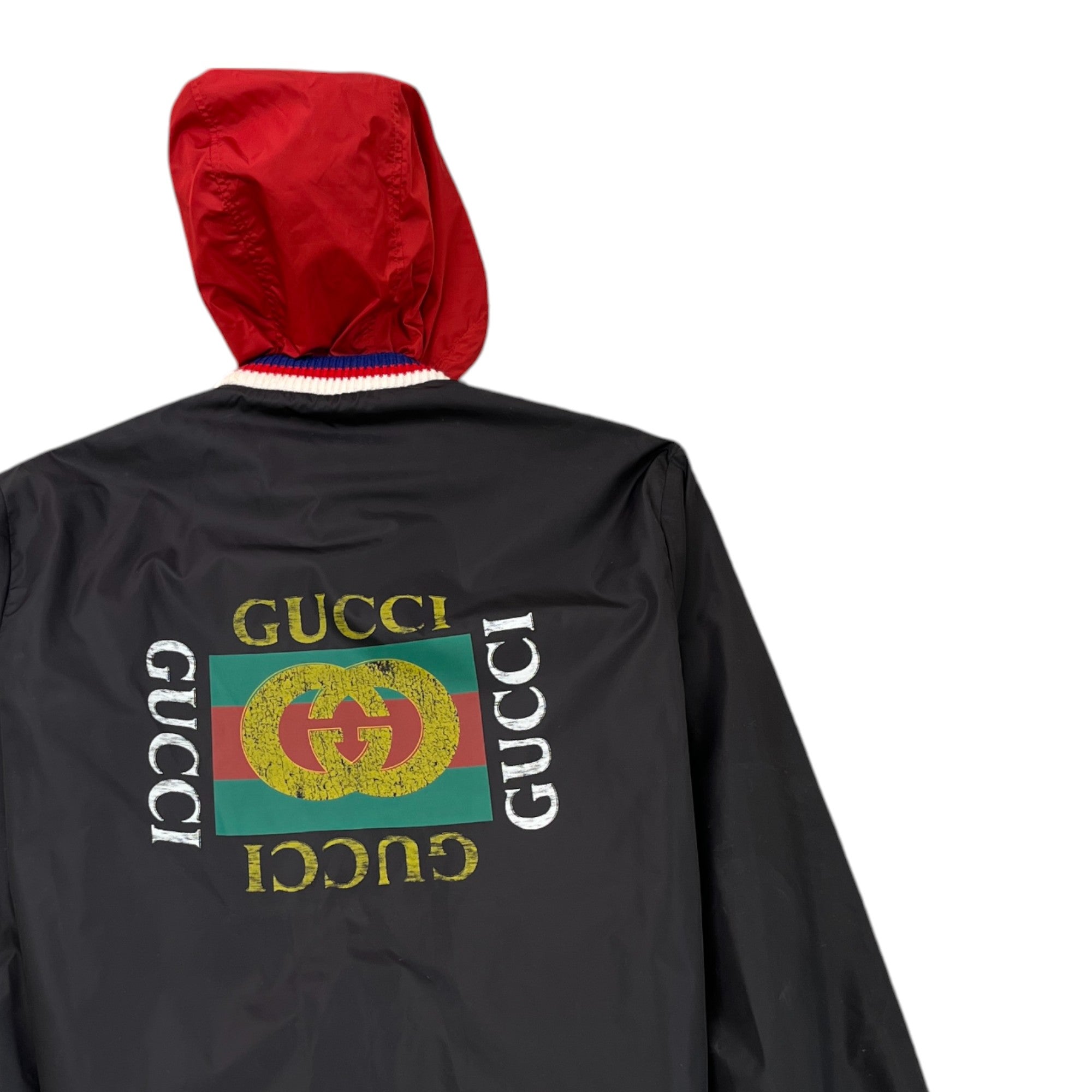 Men's Printed Logo Windbreaker Black Size IT 48 / M