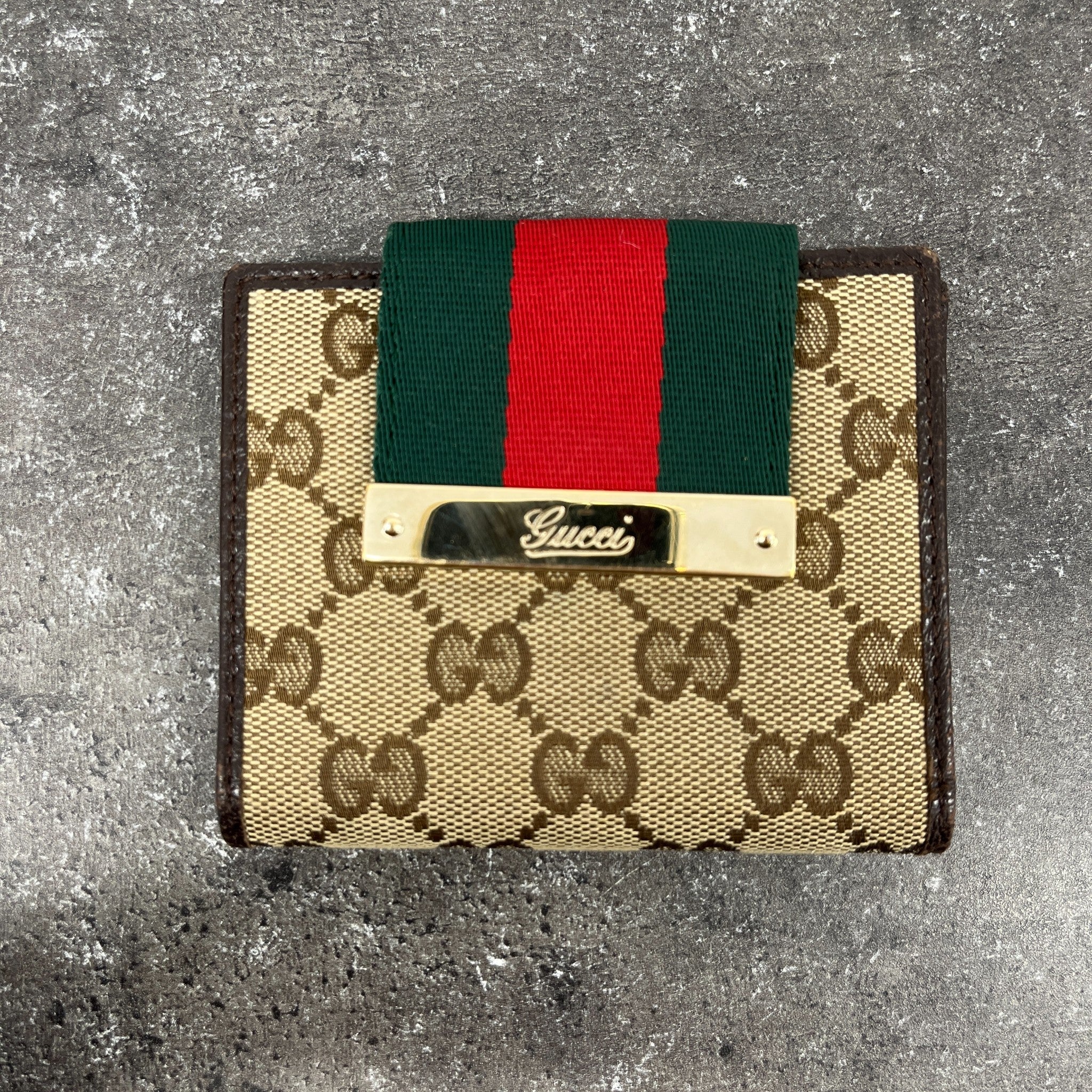 Women's Gg Supreme Web Purse Brown