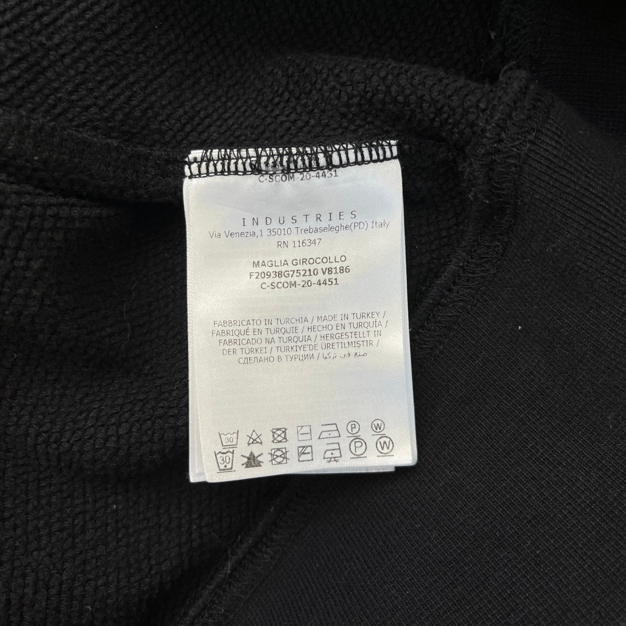 Women's Maglia Girocollo Hoodie Black Size XS