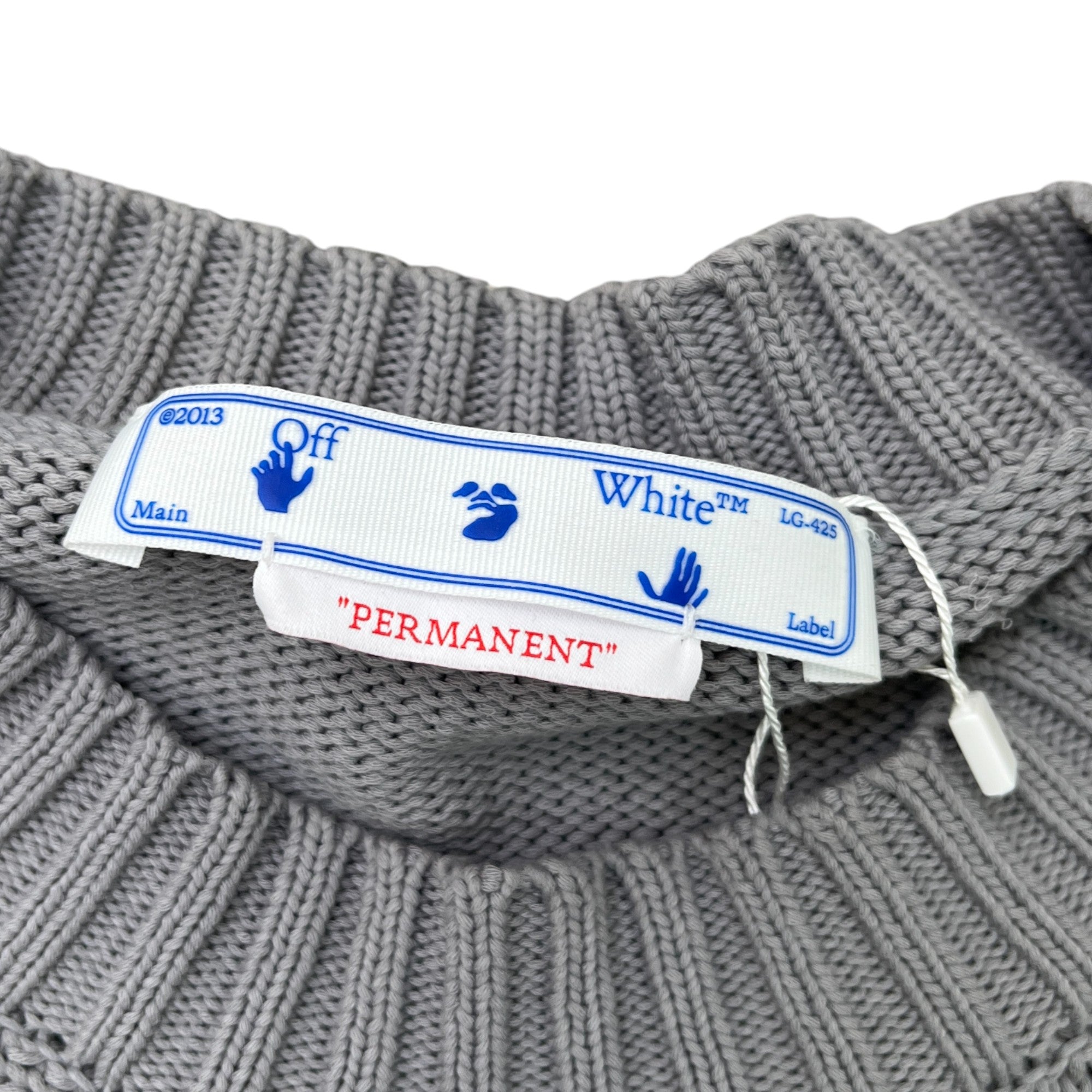 Men's Knit Arrow Logo Jumper Grey Size XL