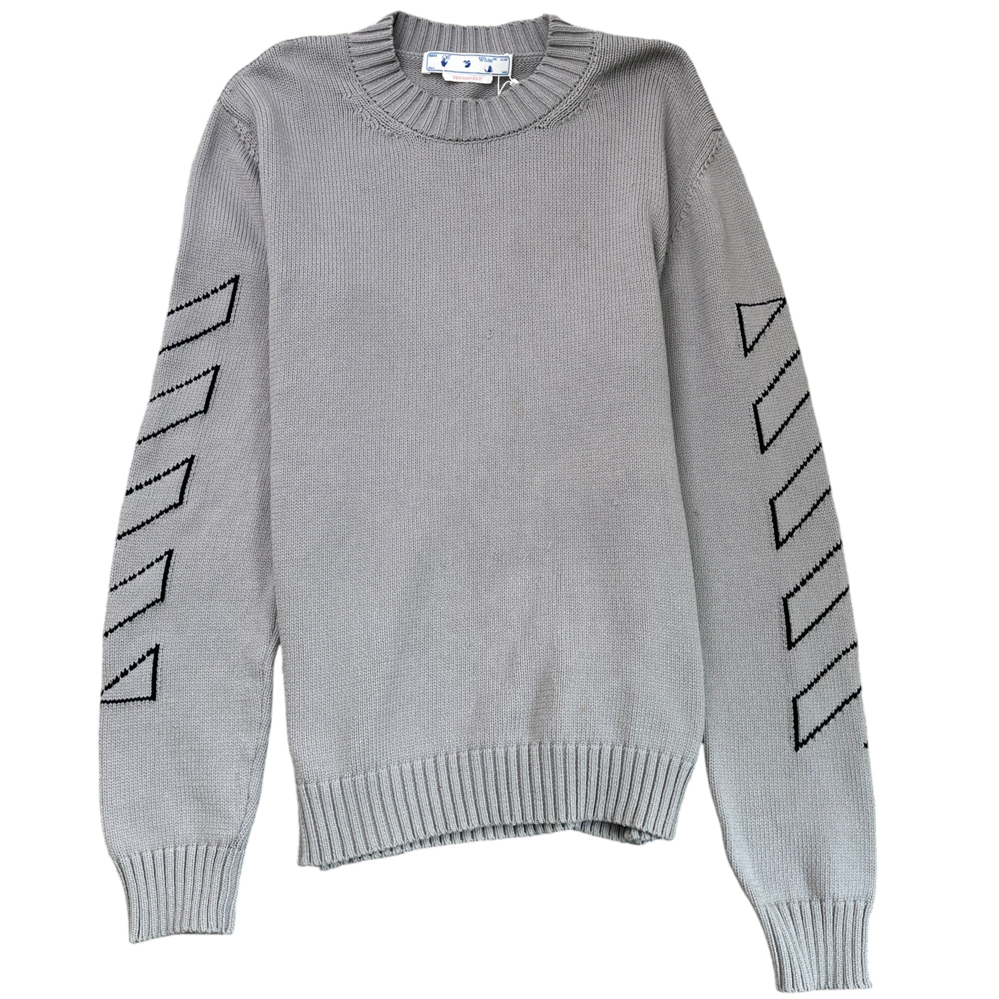 Men's Knit Arrow Logo Jumper Grey Size XL