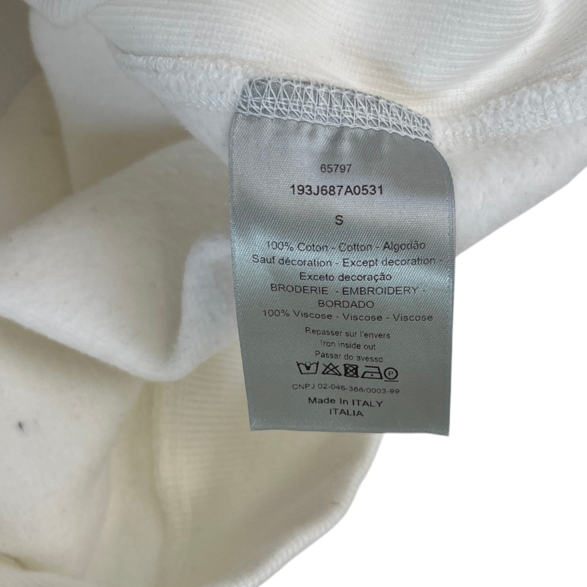 Men's X Kenny Scharf Cd Embroidery Sweatshirt White Size S