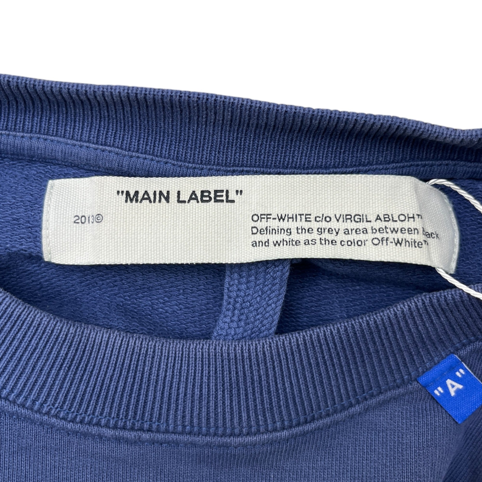 Men's Off-White X Virgil Abloh Skull Print Sweatshirt Blue Size XS