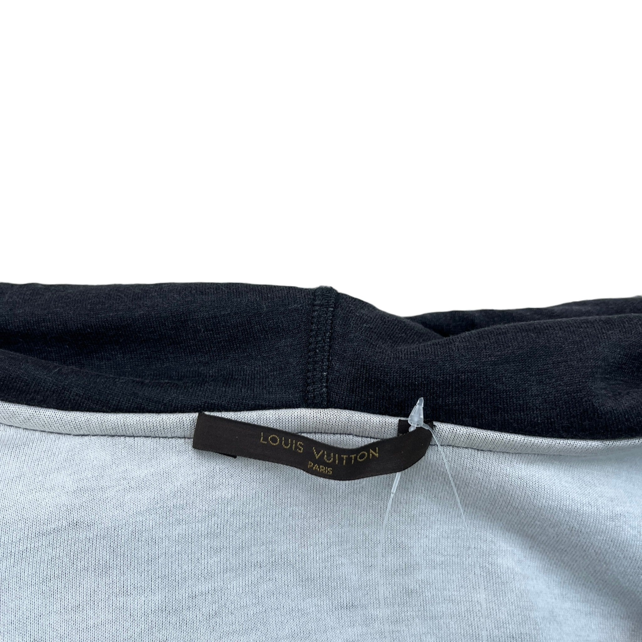 Men's Embossed Lv Zip Up Hoodie Grey Size M