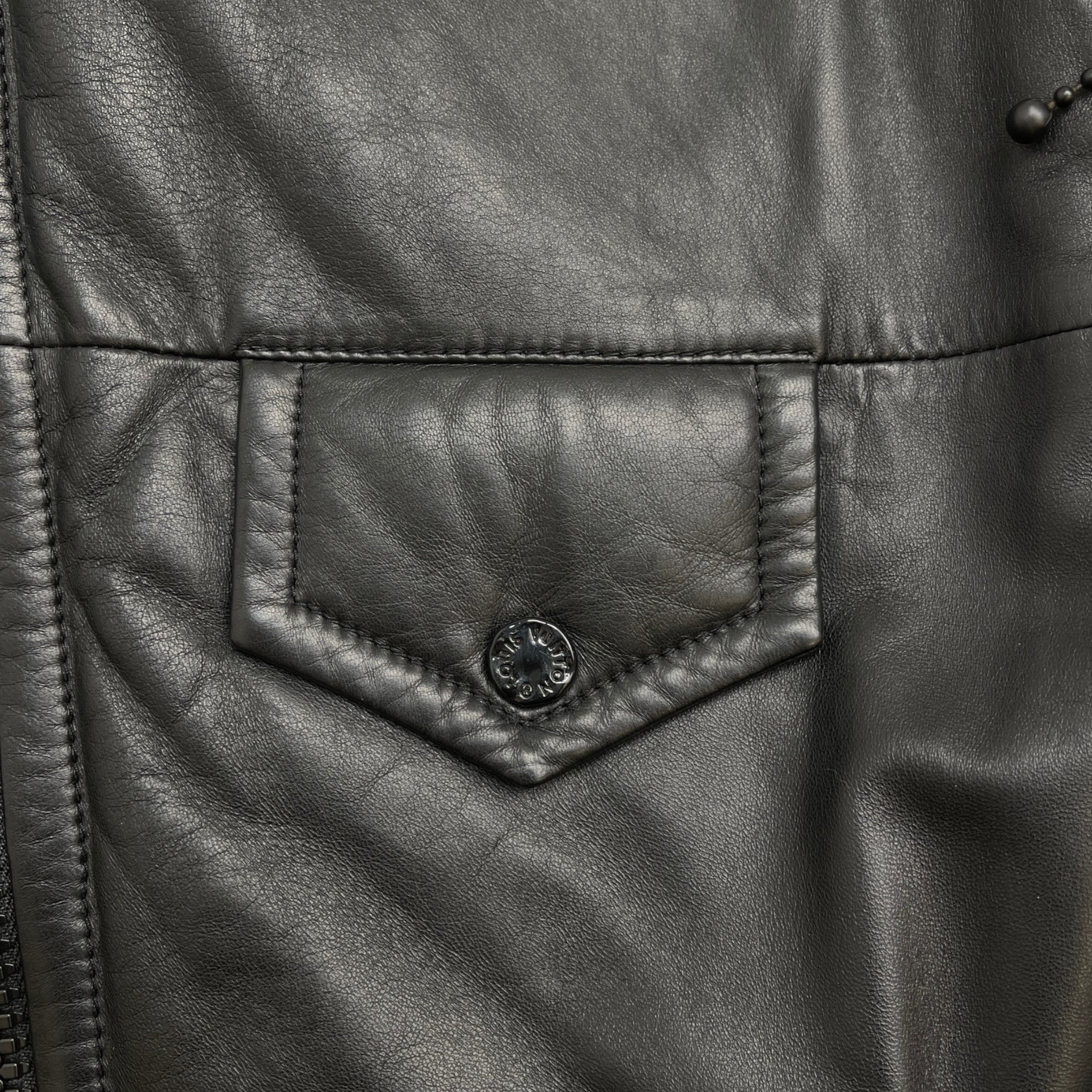 Men's 2021 Lamb Leather Moto Jacket Black Size IT 58 / XXXXL