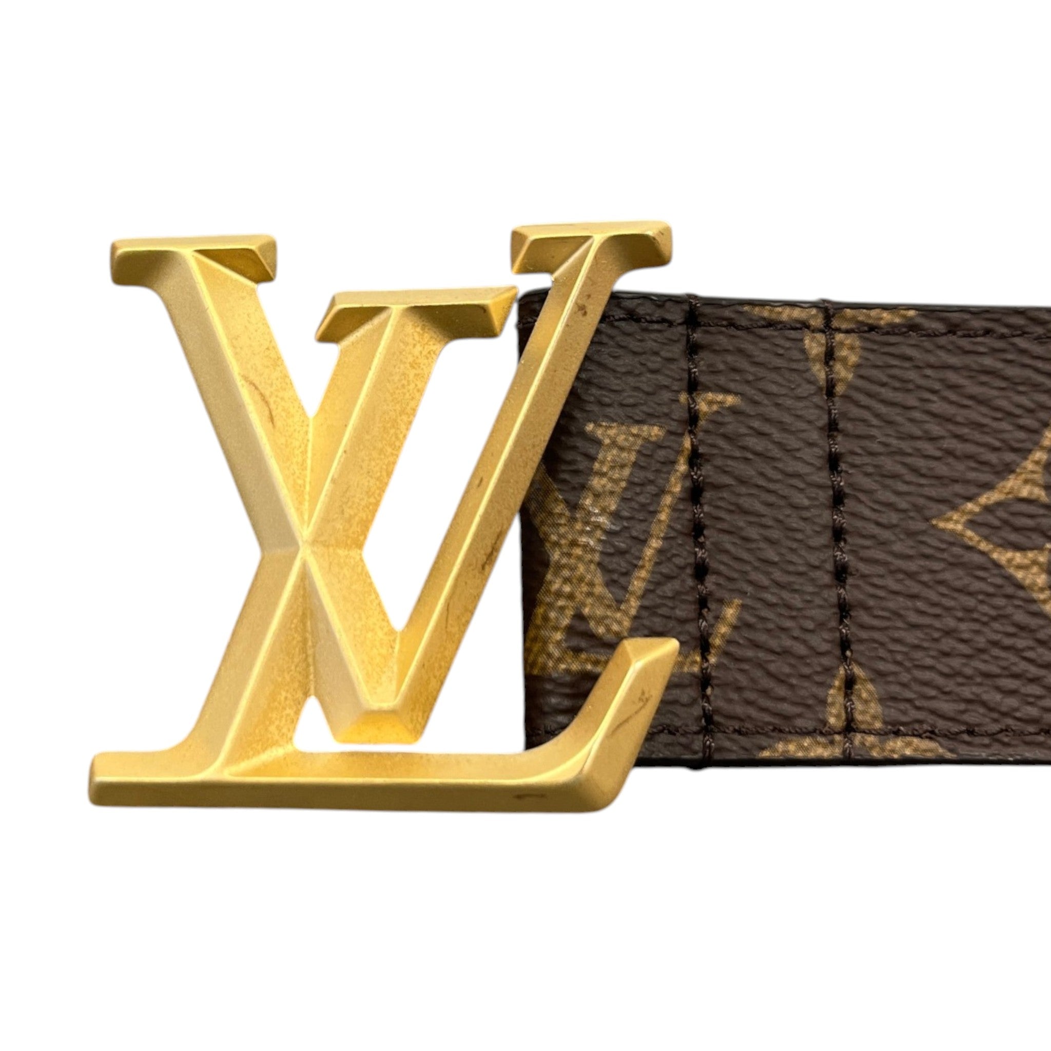 Men's Monogram Canvas Belt Brown Size Waist 30"