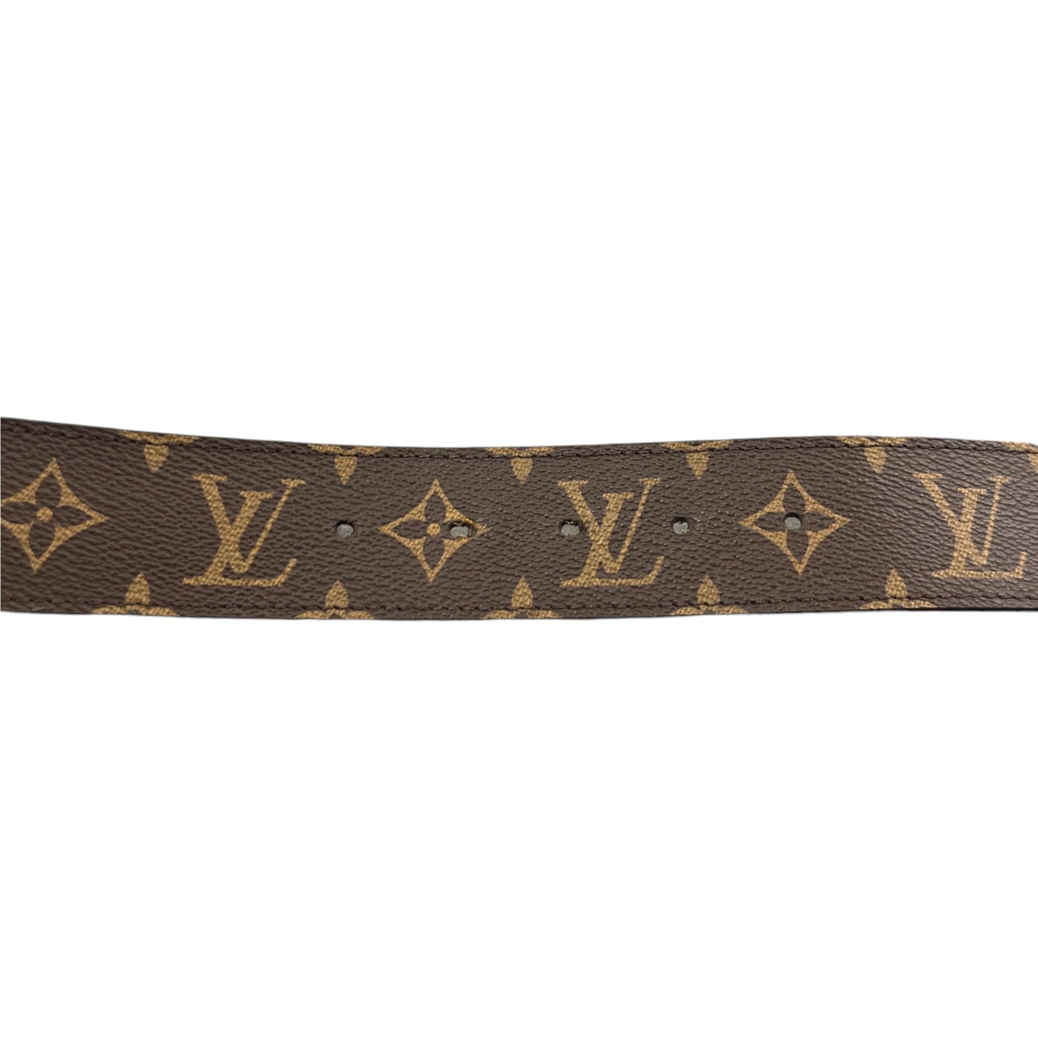 Men's Monogram Canvas Belt Brown Size Waist 30"