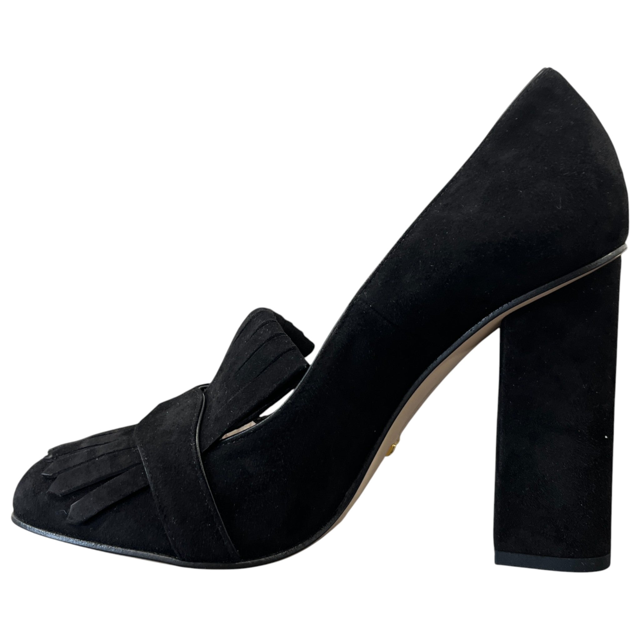Women's Gg Marmont Fringed Heels Black Size EU 40 / UK 7