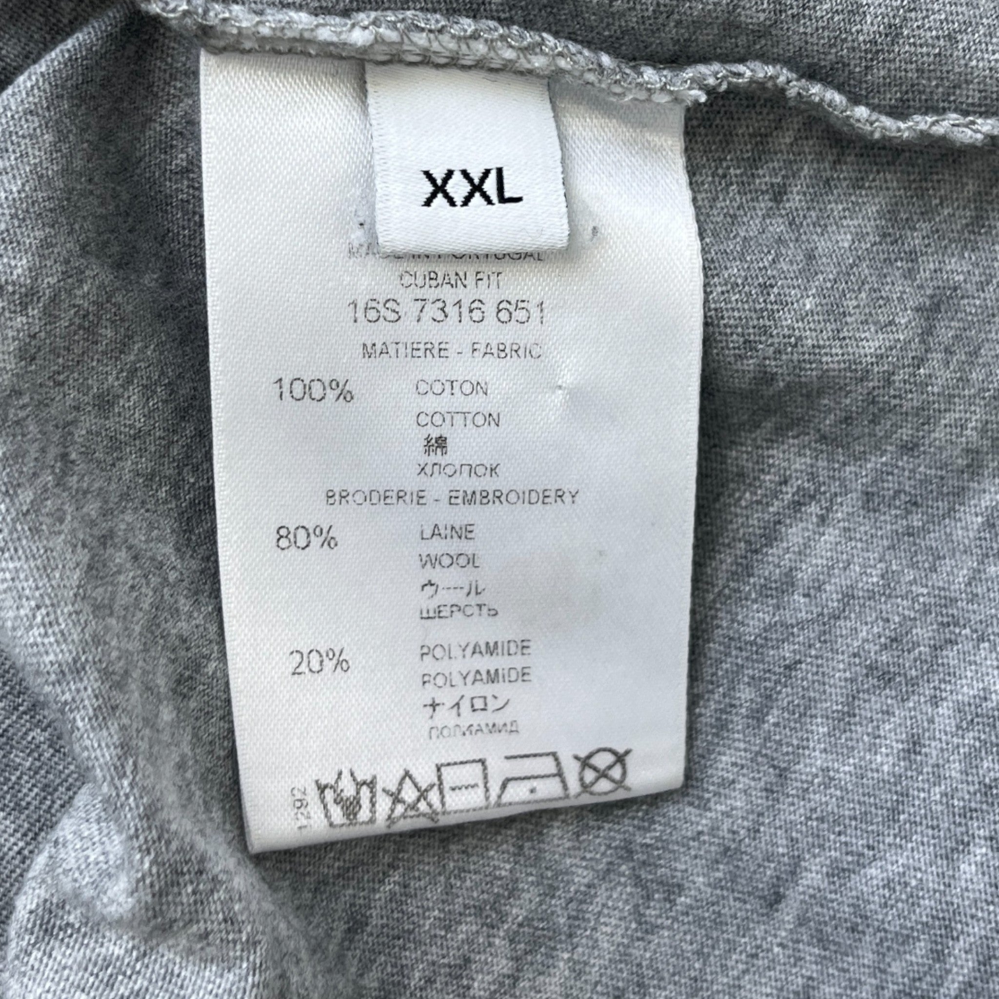 Men's Rottweiler Print T-Shirt Grey Size XXL