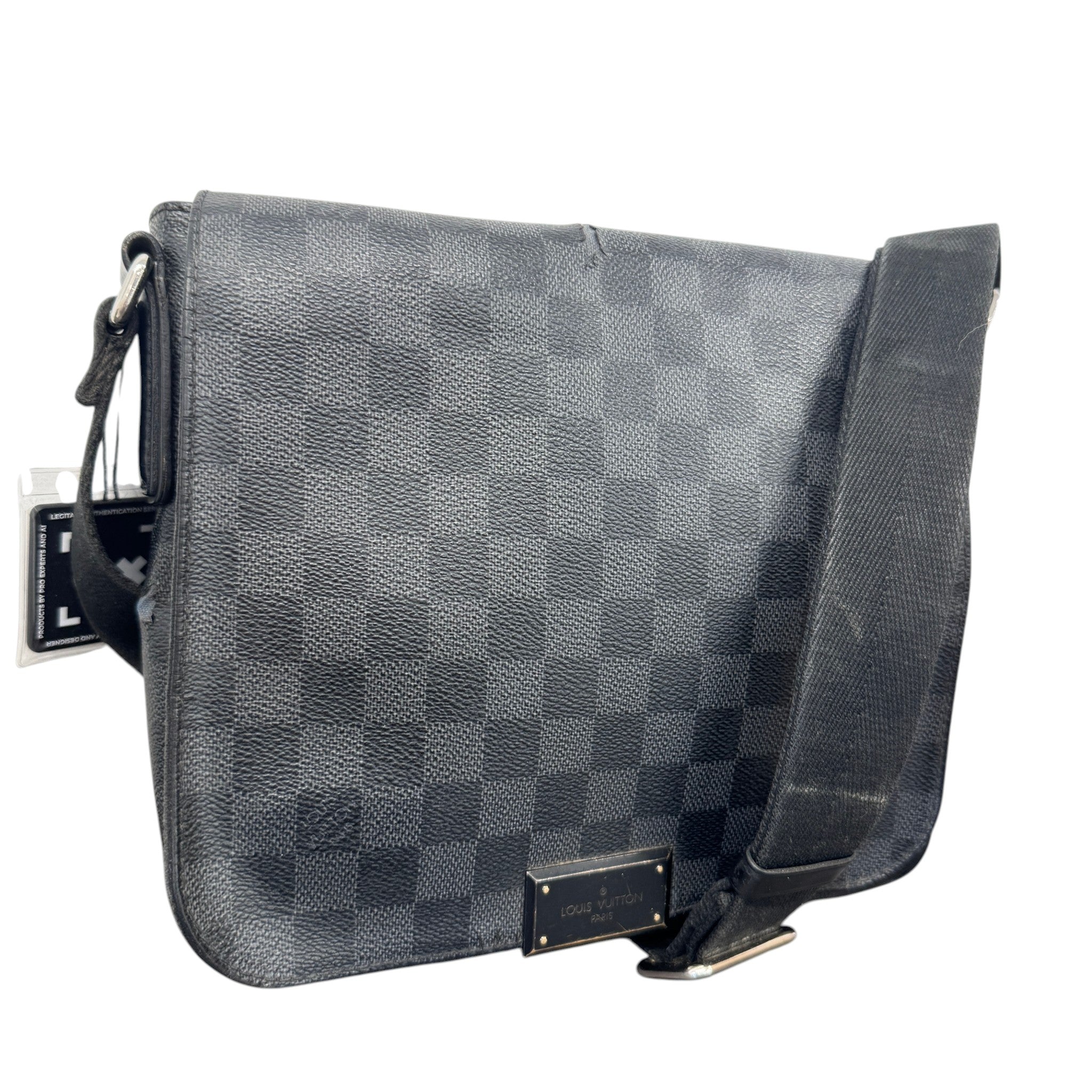 Men's Damier Graphite District Pm Messenger Bag Black
