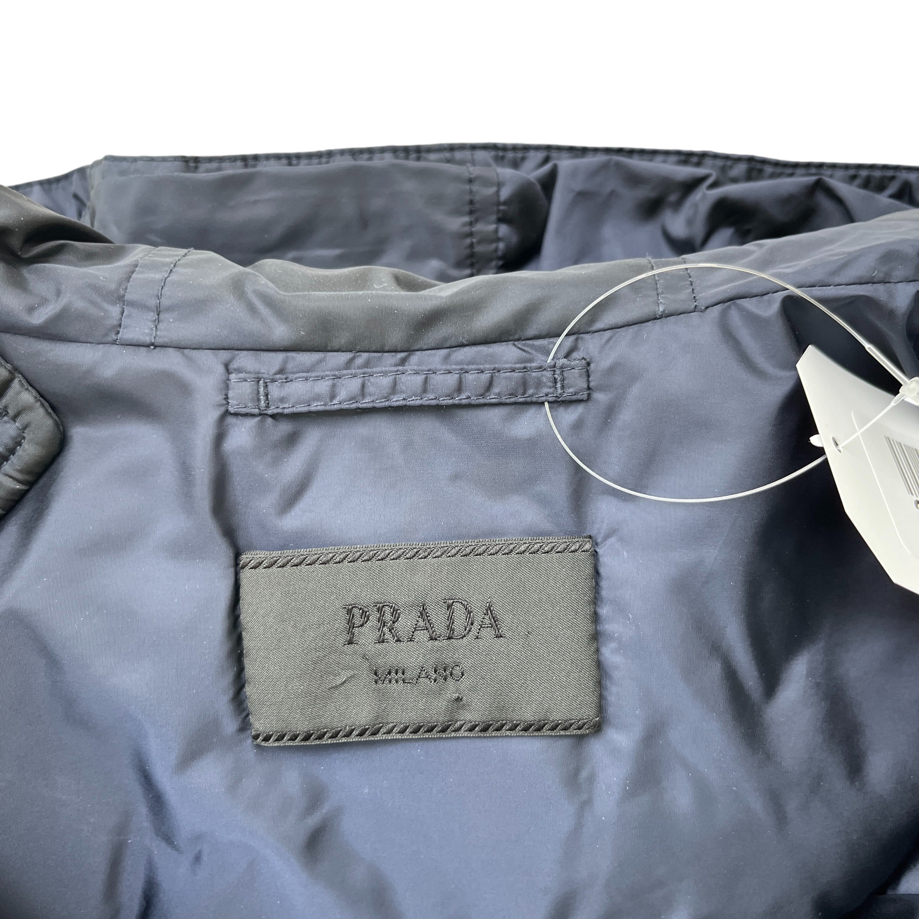 Men's Plaque Logo Down Jacket Navy Size IT 48 / M