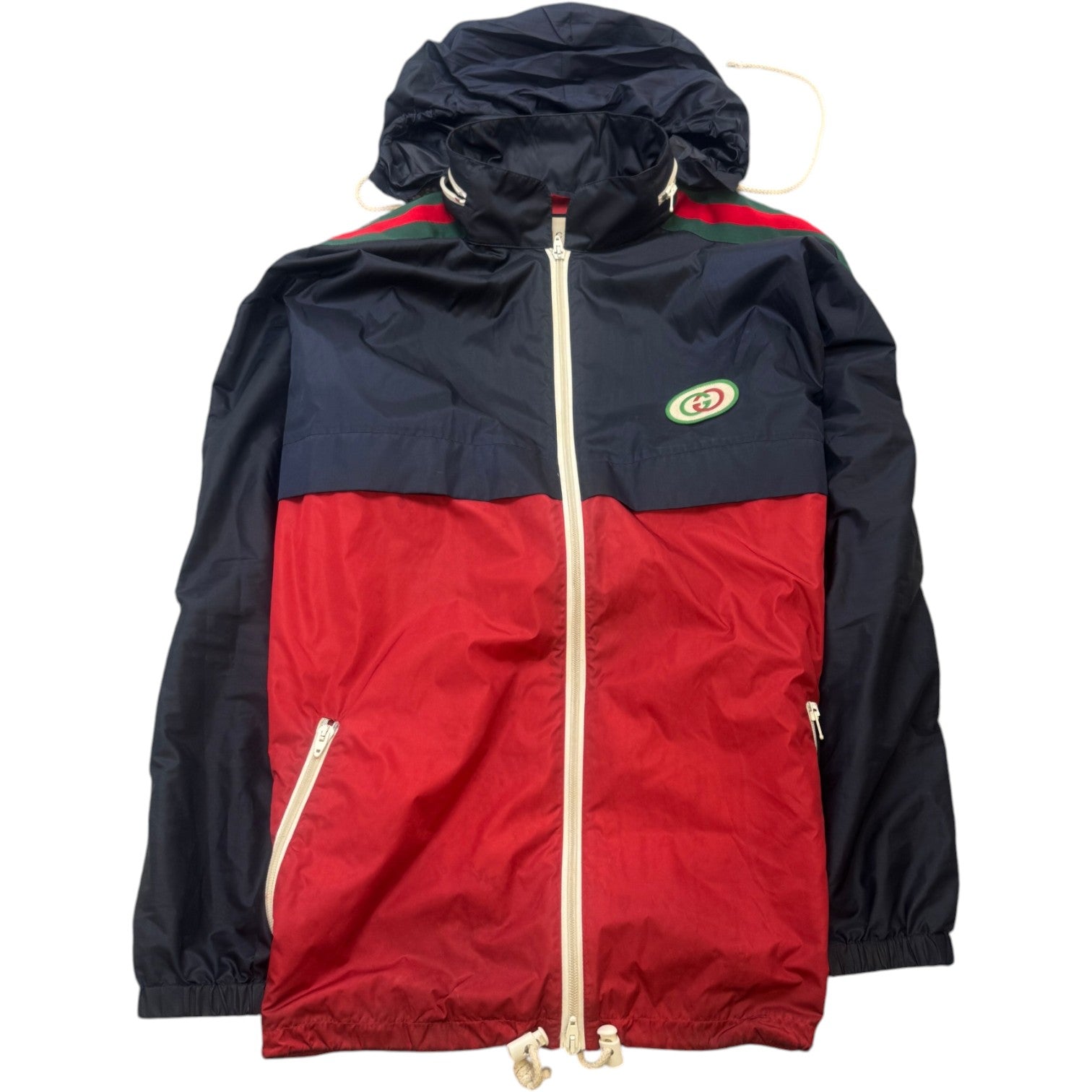 Men's Web Sleeve Interlocking G Logo Windbreaker Red Size IT 48 / M