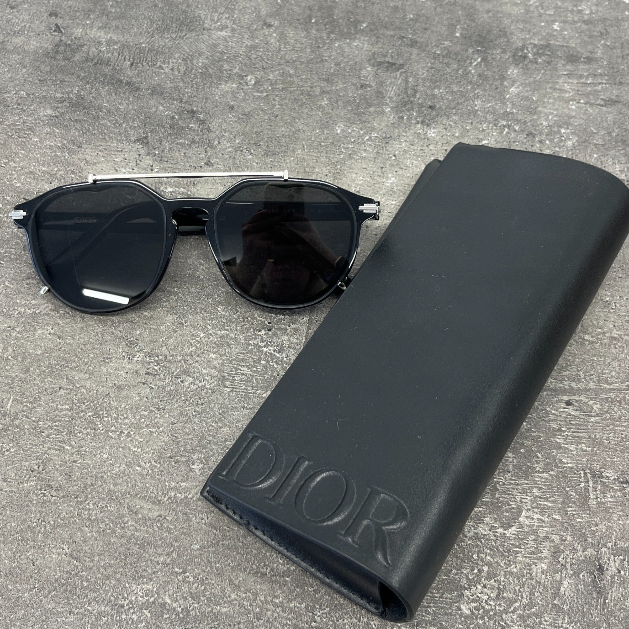 Men's 10A0 Diorblacksuit Sunglasses Black