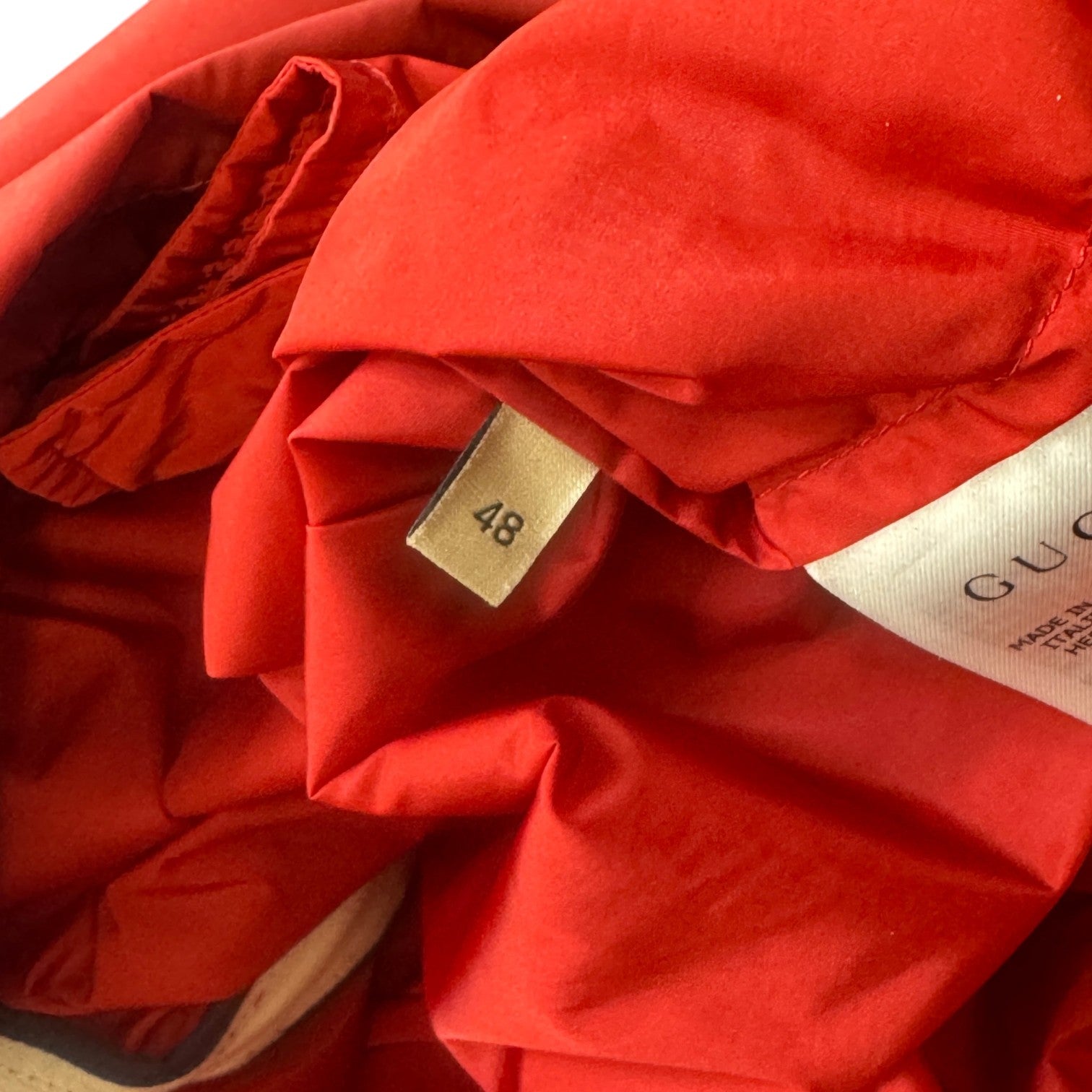 Men's Web Sleeve Interlocking G Logo Windbreaker Red Size IT 48 / M