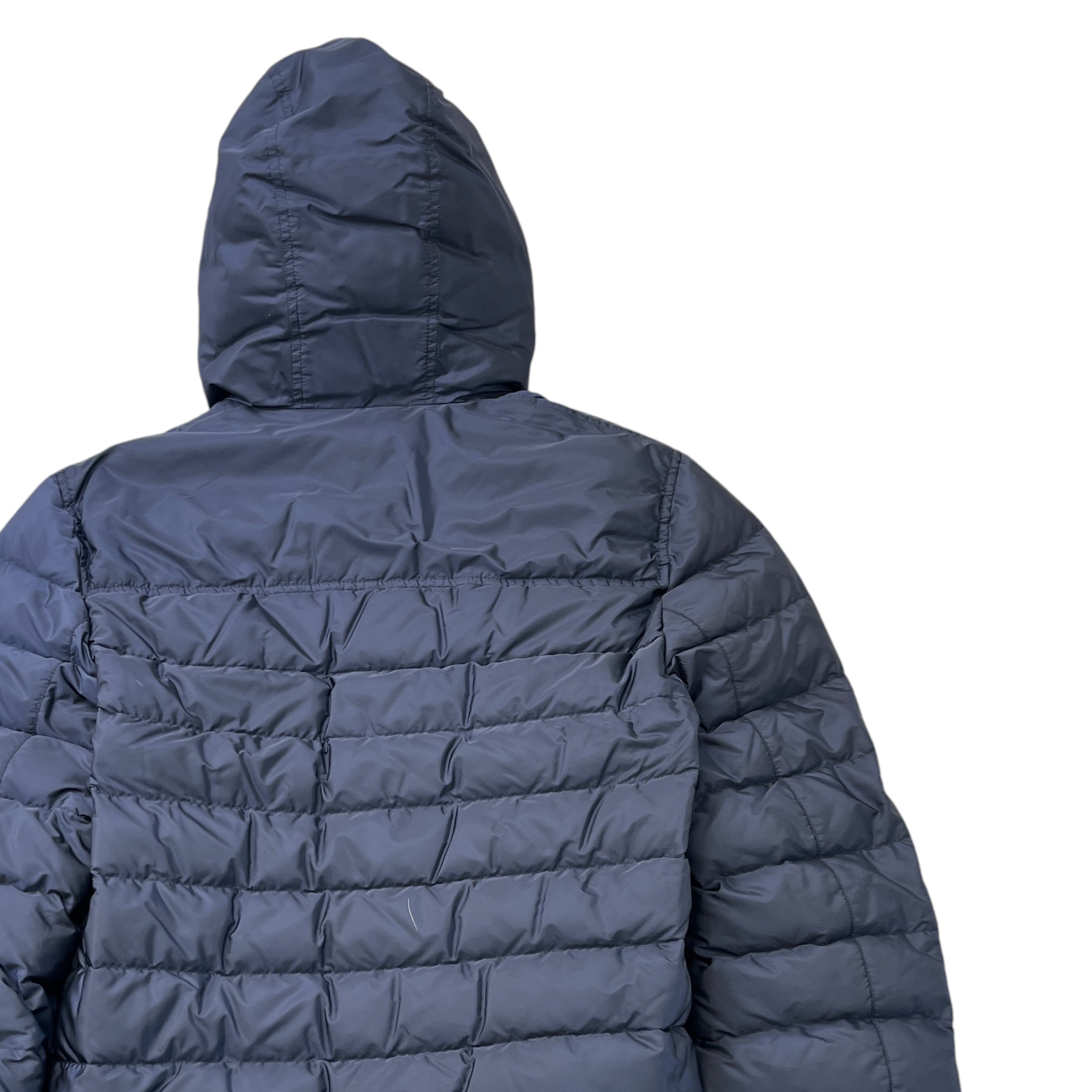 Men's Plaque Logo Down Jacket Navy Size IT 48 / M