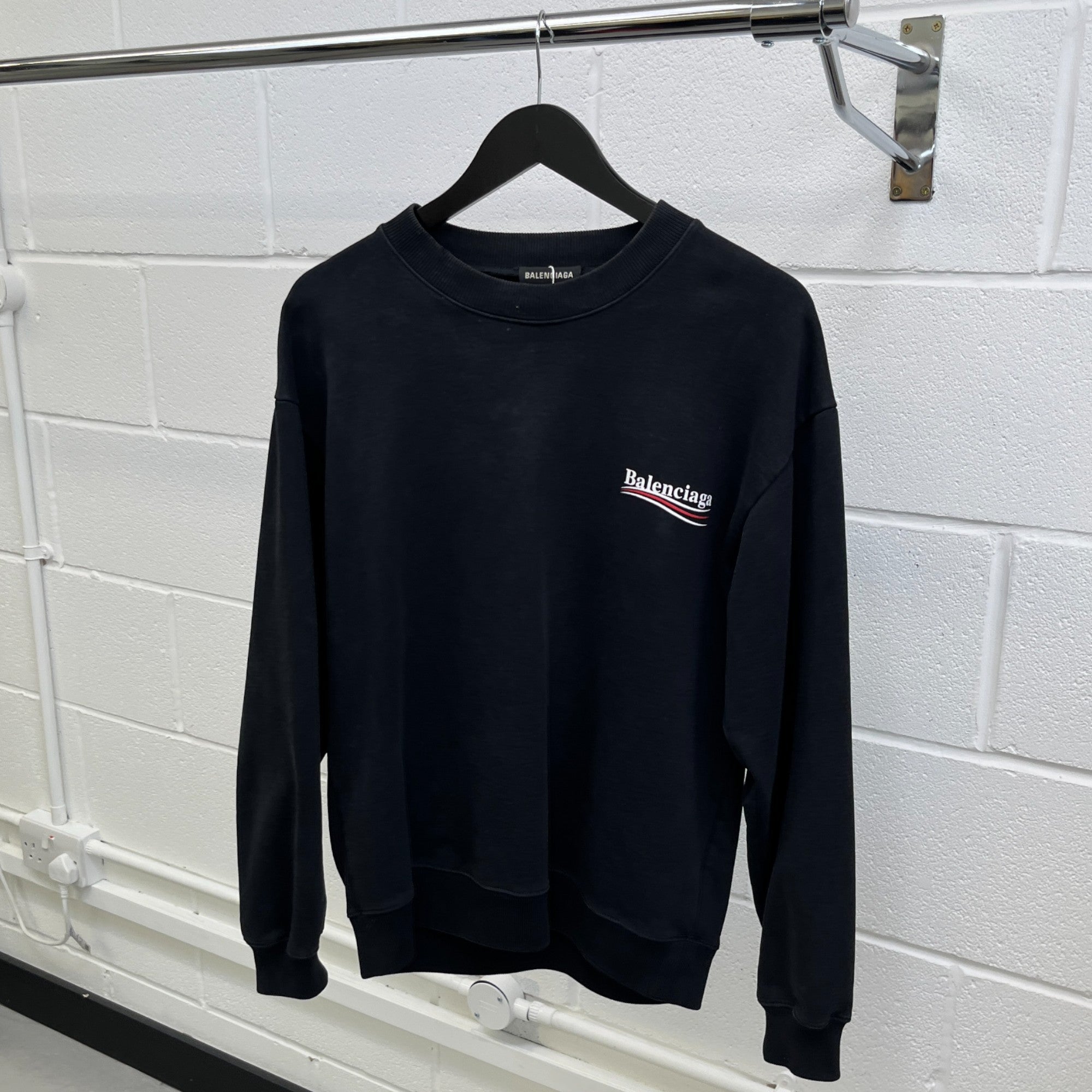 Men's Political Logo Sweatshirt Black Size M