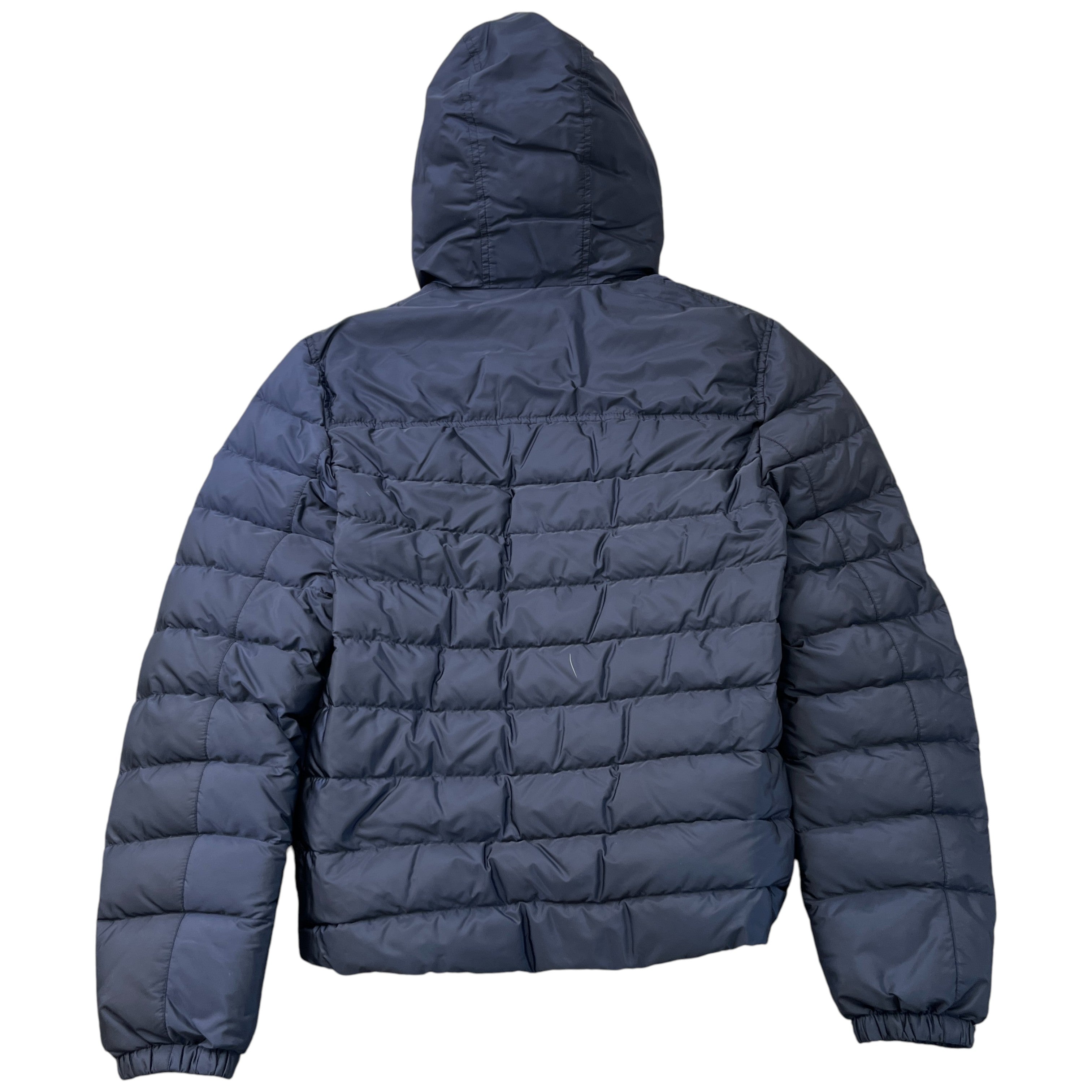 Men's Plaque Logo Down Jacket Navy Size IT 48 / M