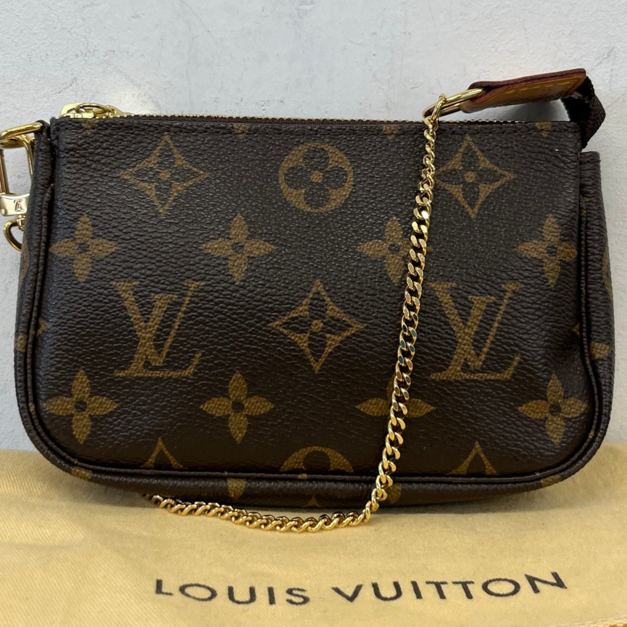 Women's Monogram Mini Pochette Accessoires Bag Brown