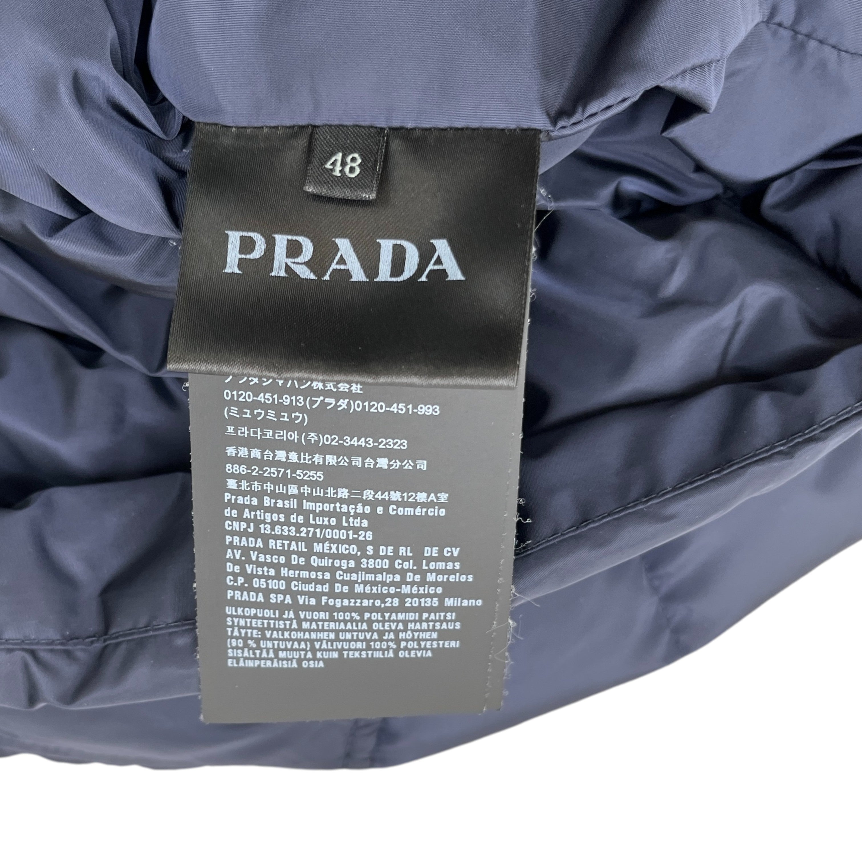 Men's Plaque Logo Down Jacket Navy Size IT 48 / M