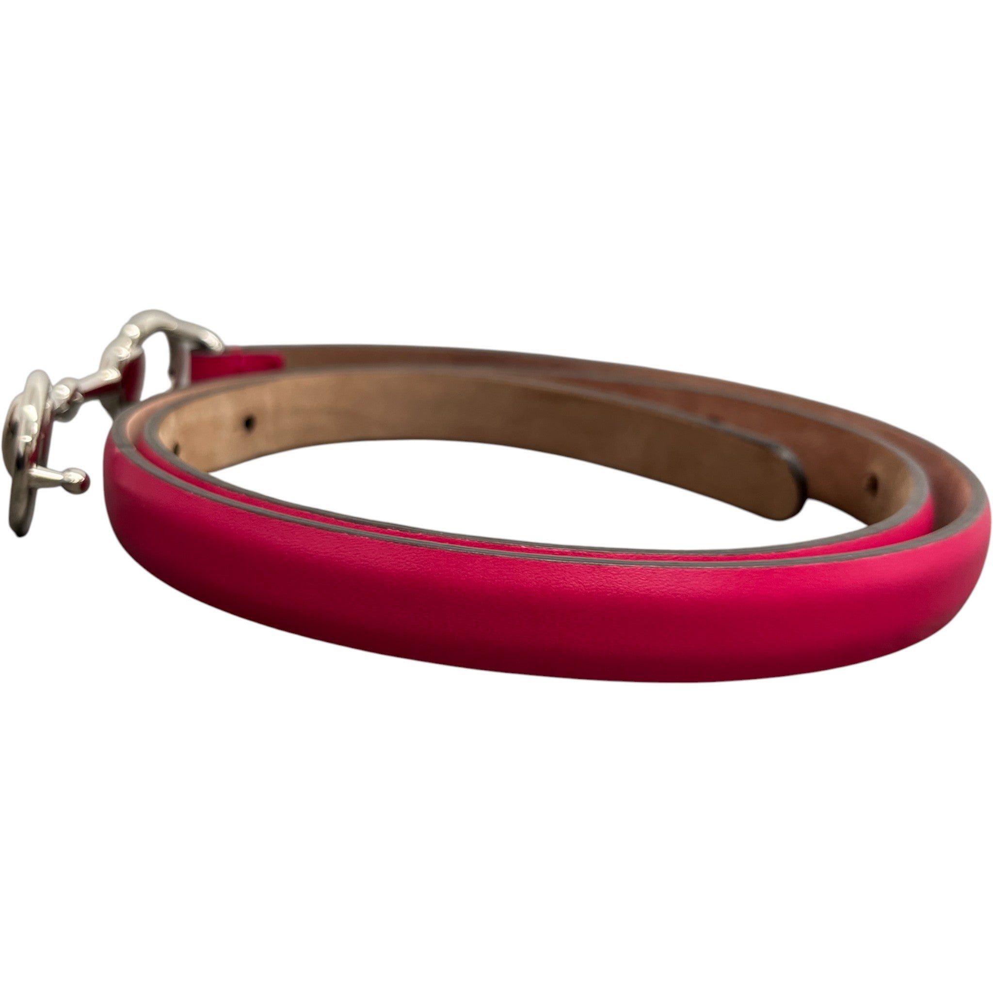 Women's Horsebit Buckle Belt Pink Size 80CM / UK 8