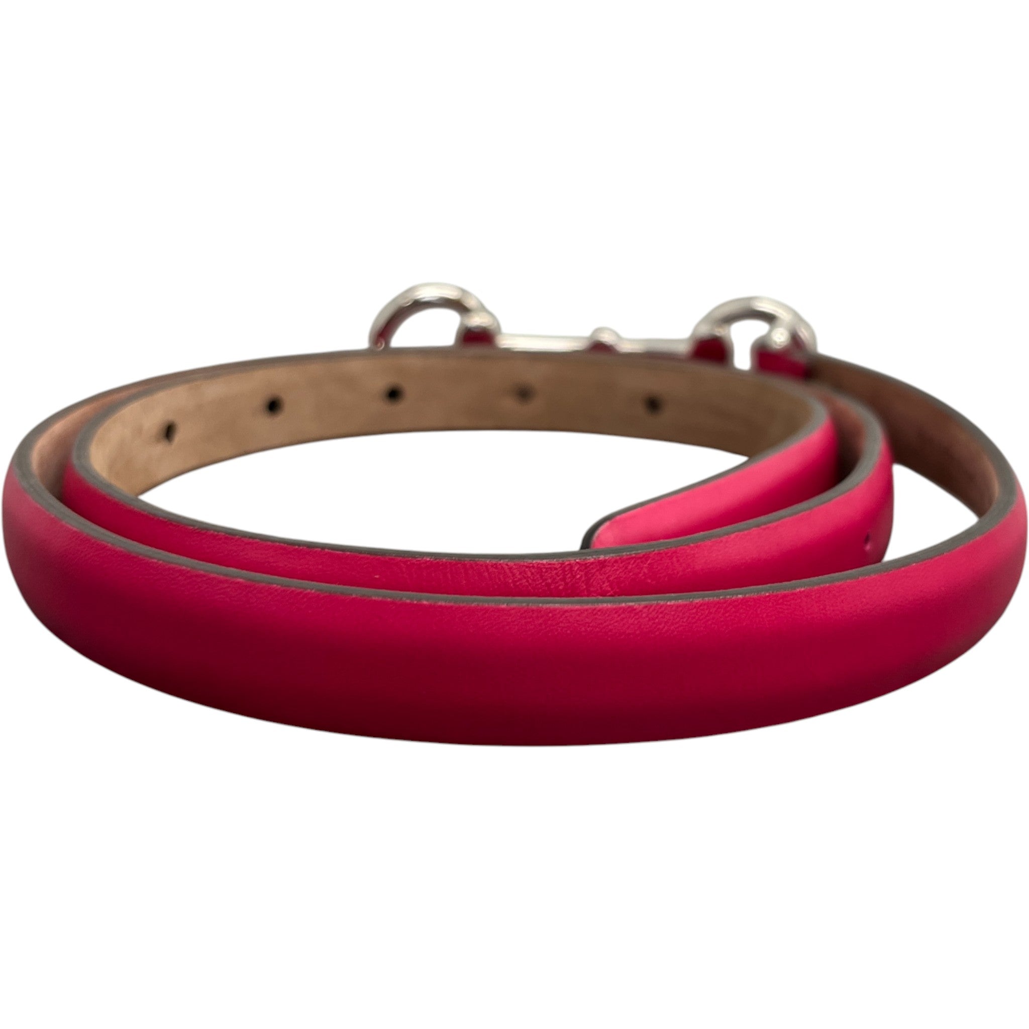 Women's Horsebit Buckle Belt Pink Size 80CM / UK 8