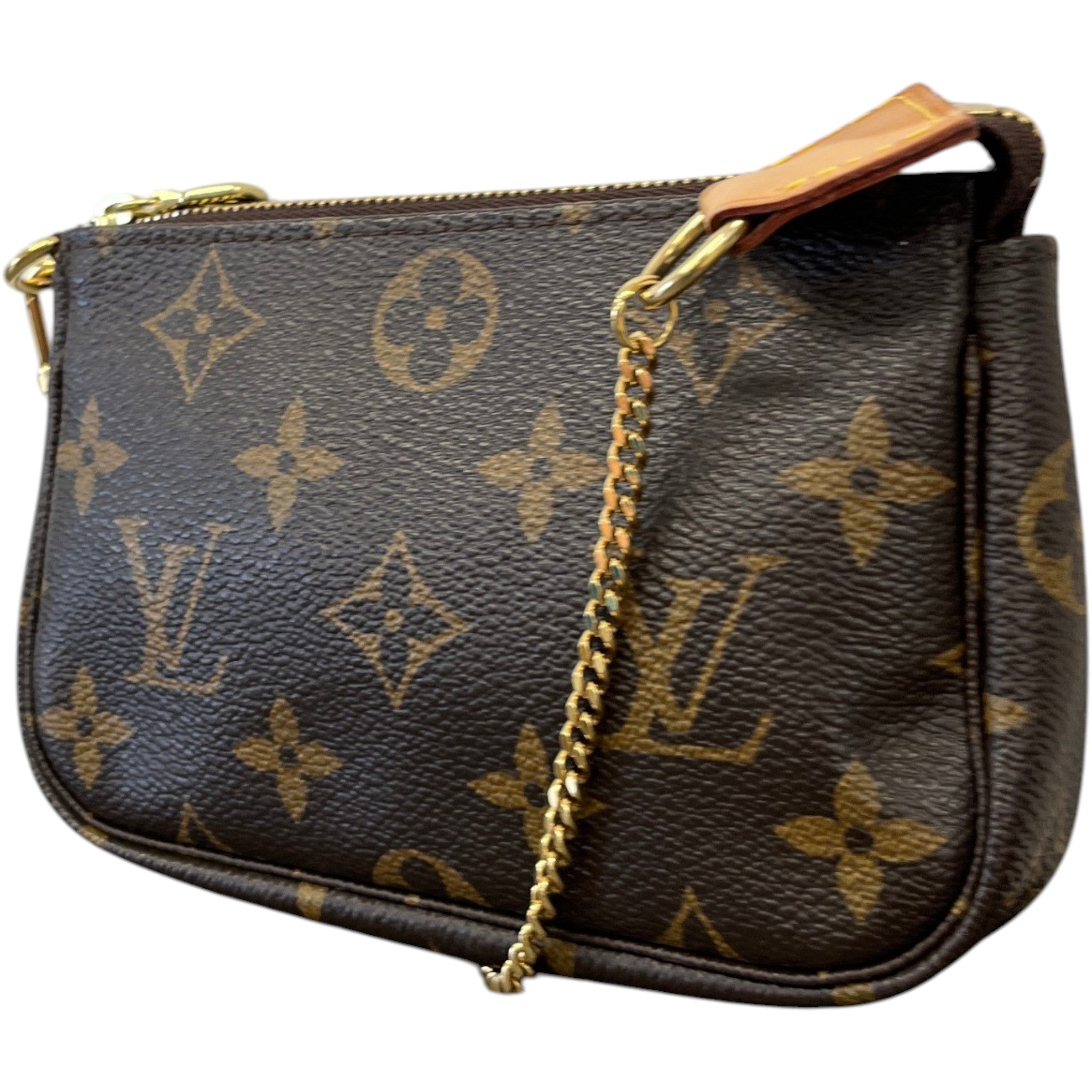 Women's Monogram Mini Pochette Accessoires Bag Brown