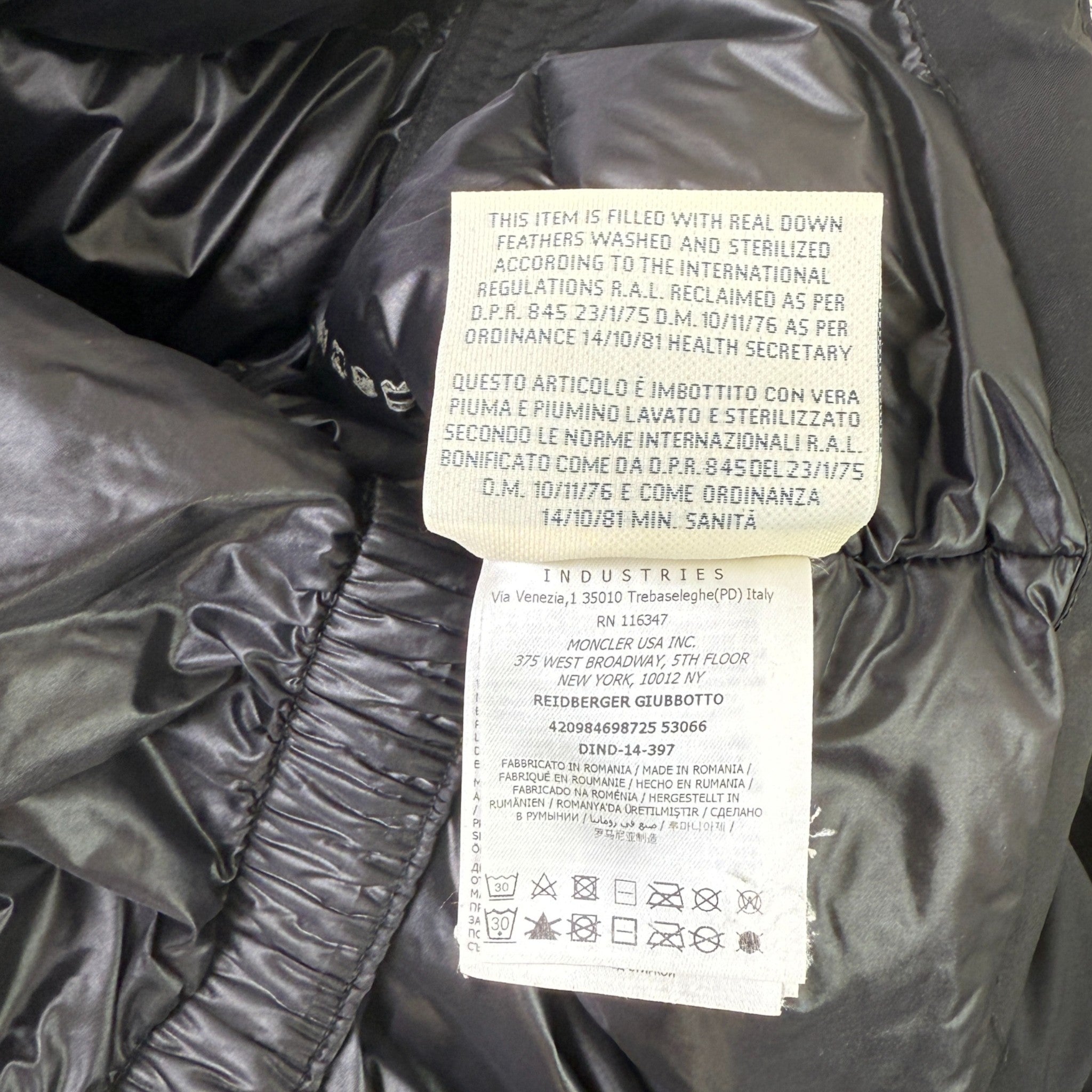 Women's Reidberger Down Jacket Black Size 1 / UK 10