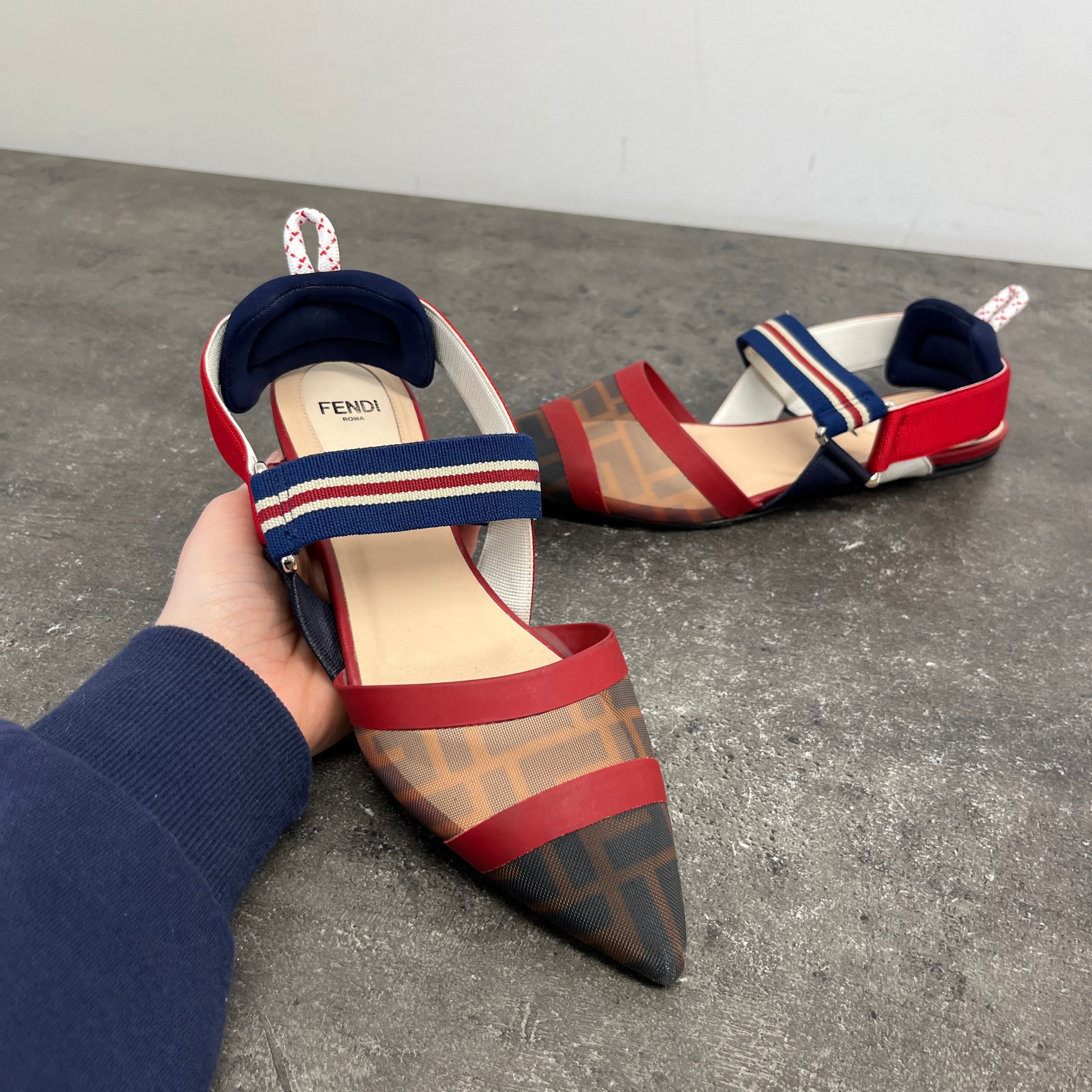 Women's Ff Colibri Slingback Sandals Brown Size EU 36 / UK 3