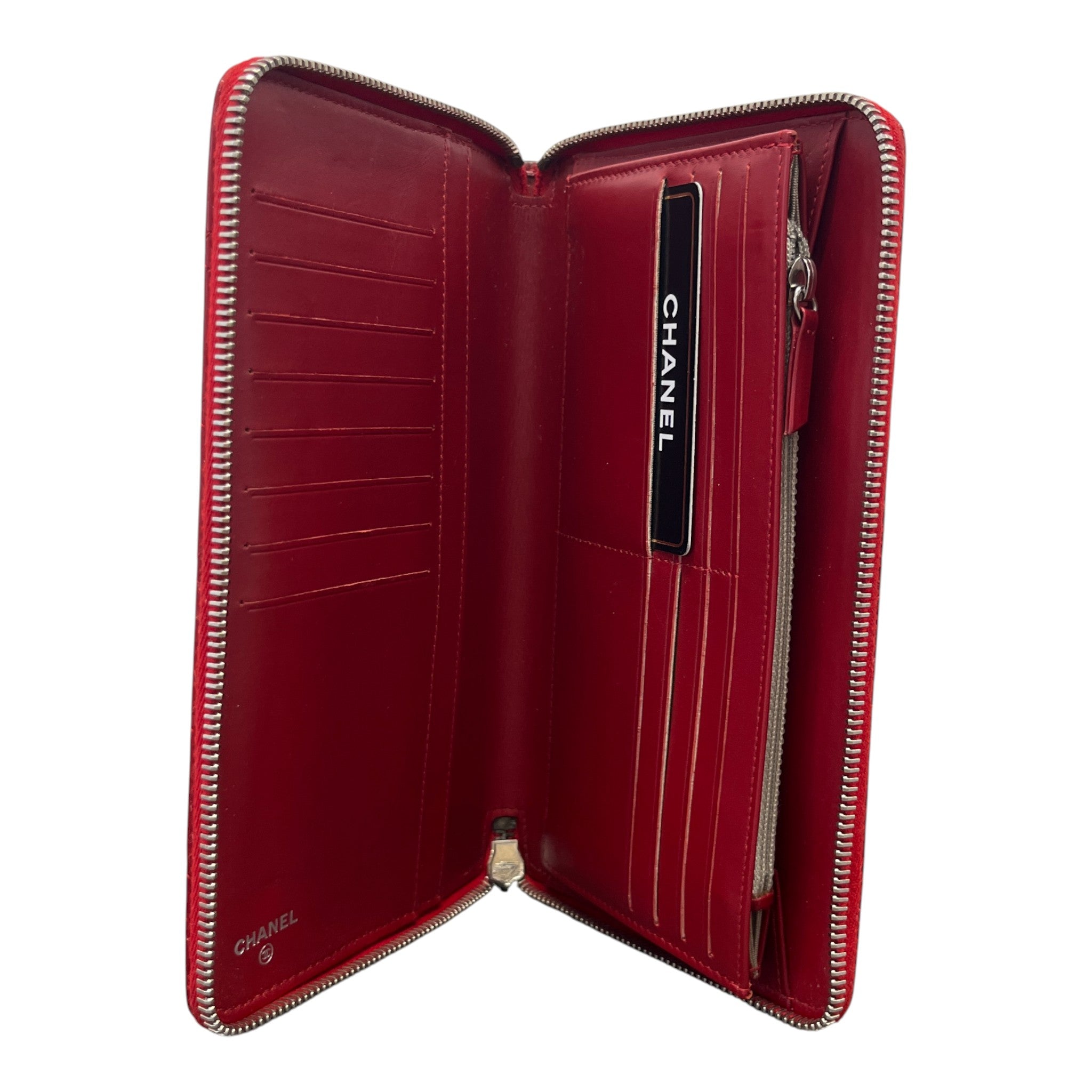 Women's Zip-Around Purse Red