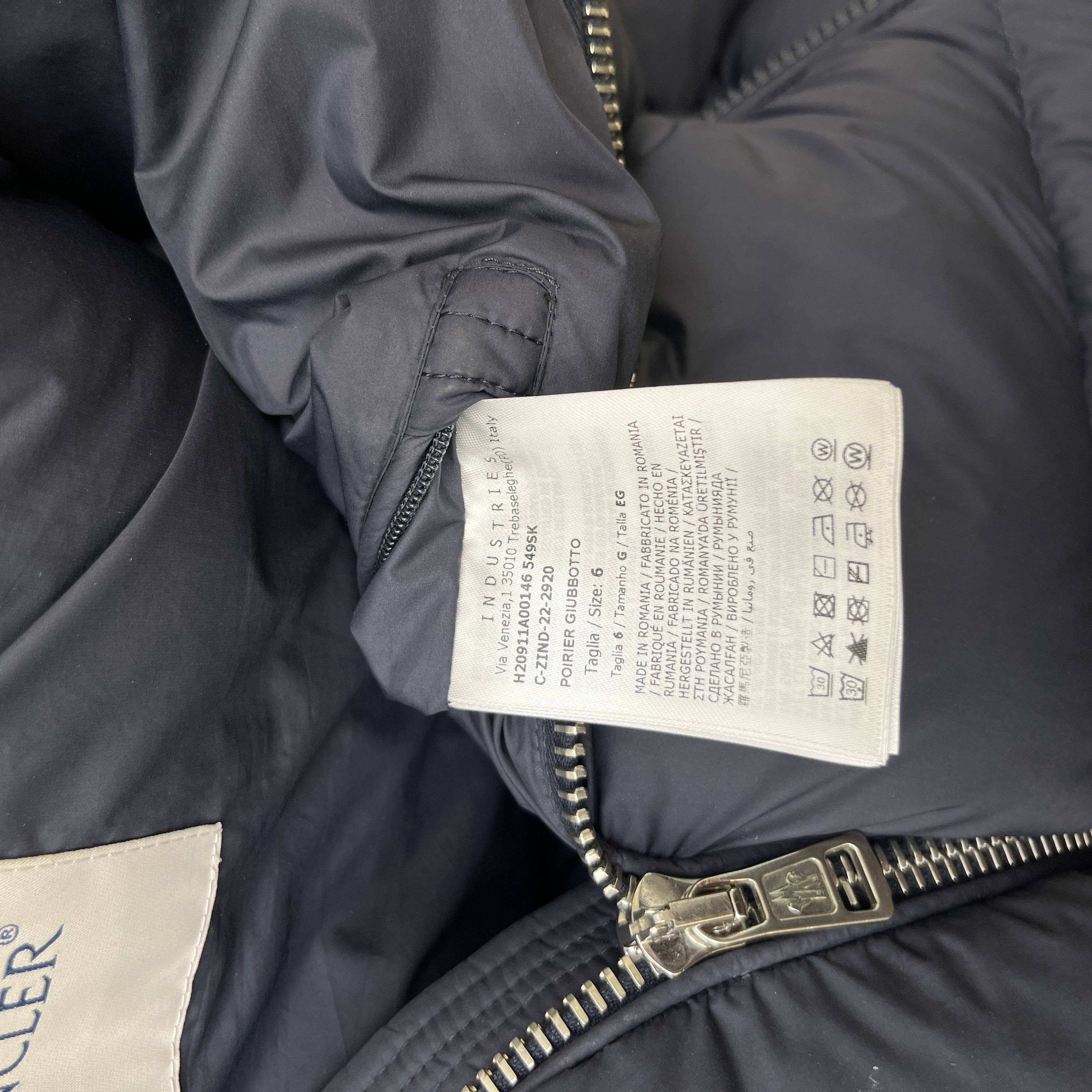 Men's Poirier Down Jacket Navy Size 6 / XXXL