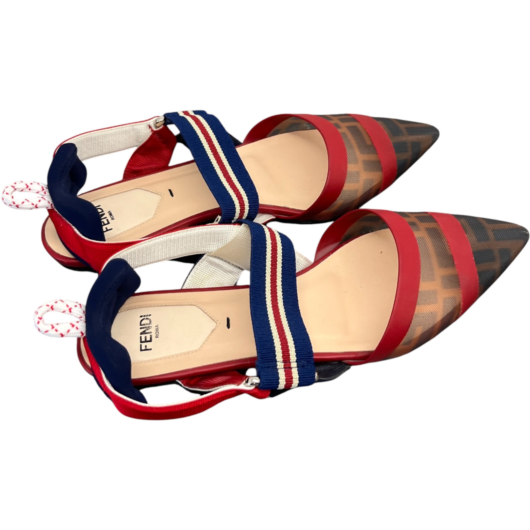 Women's Ff Colibri Slingback Sandals Brown Size EU 36 / UK 3