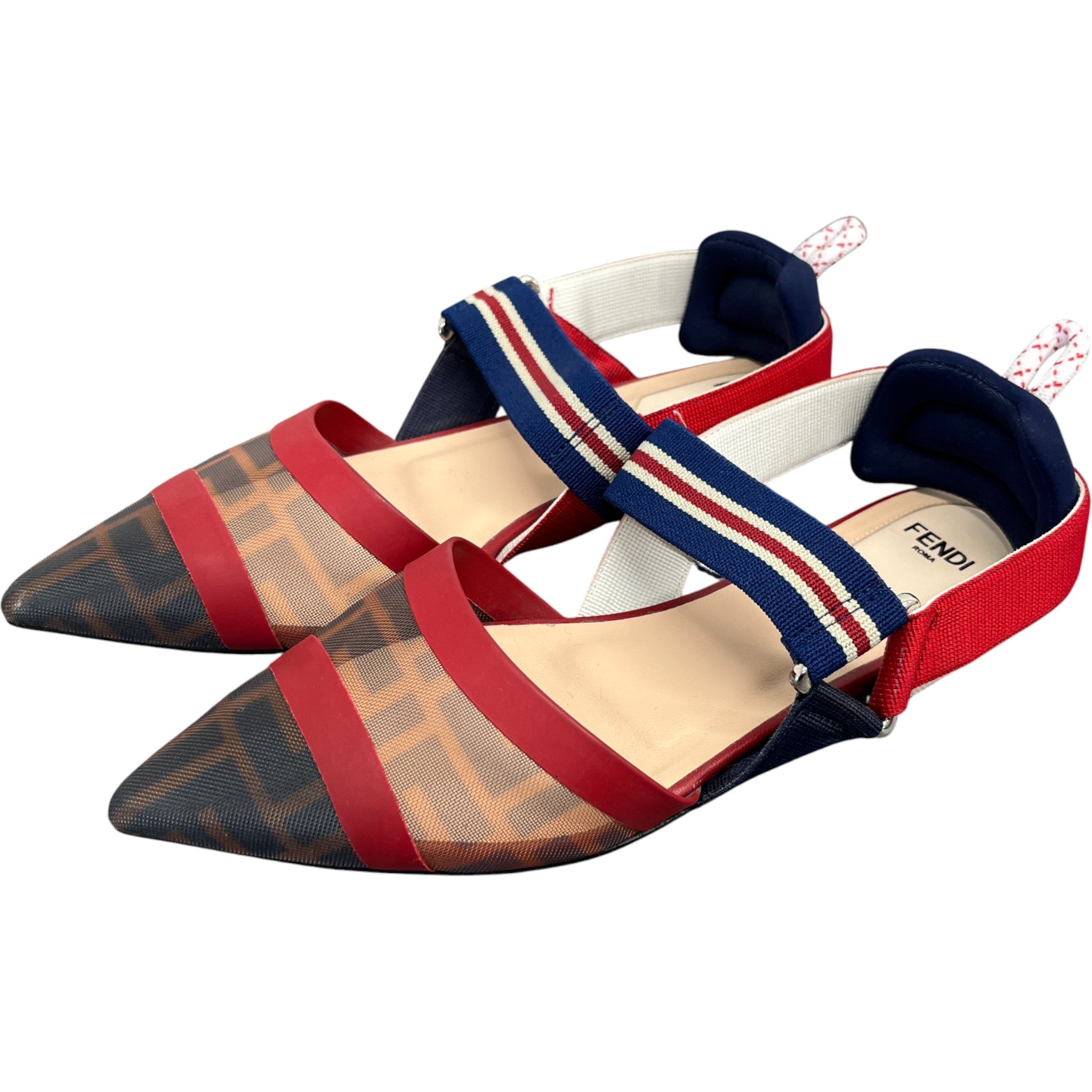 Women's Ff Colibri Slingback Sandals Brown Size EU 36 / UK 3