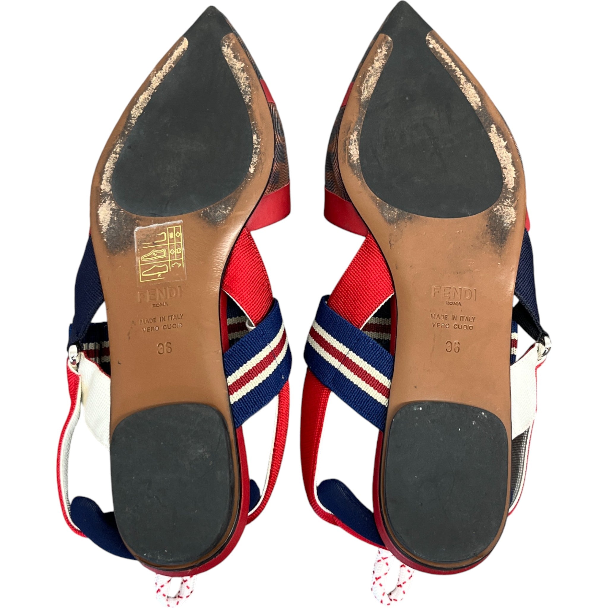 Women's Ff Colibri Slingback Sandals Brown Size EU 36 / UK 3