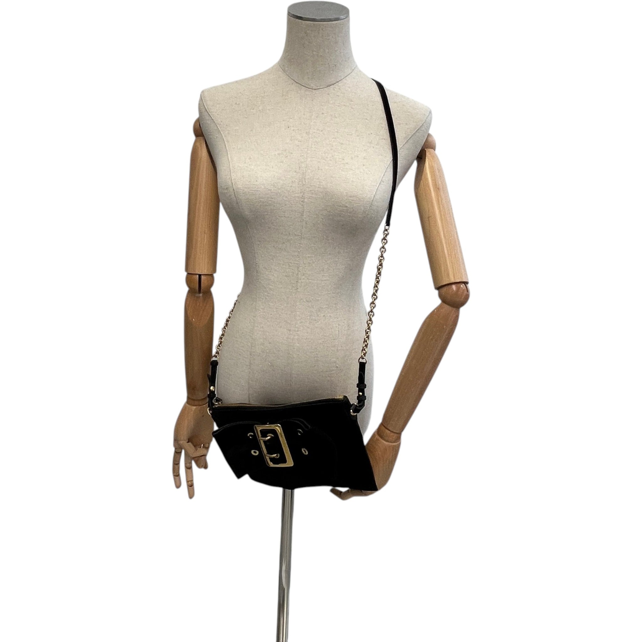 Women's Buckle Crossbody Bag Black