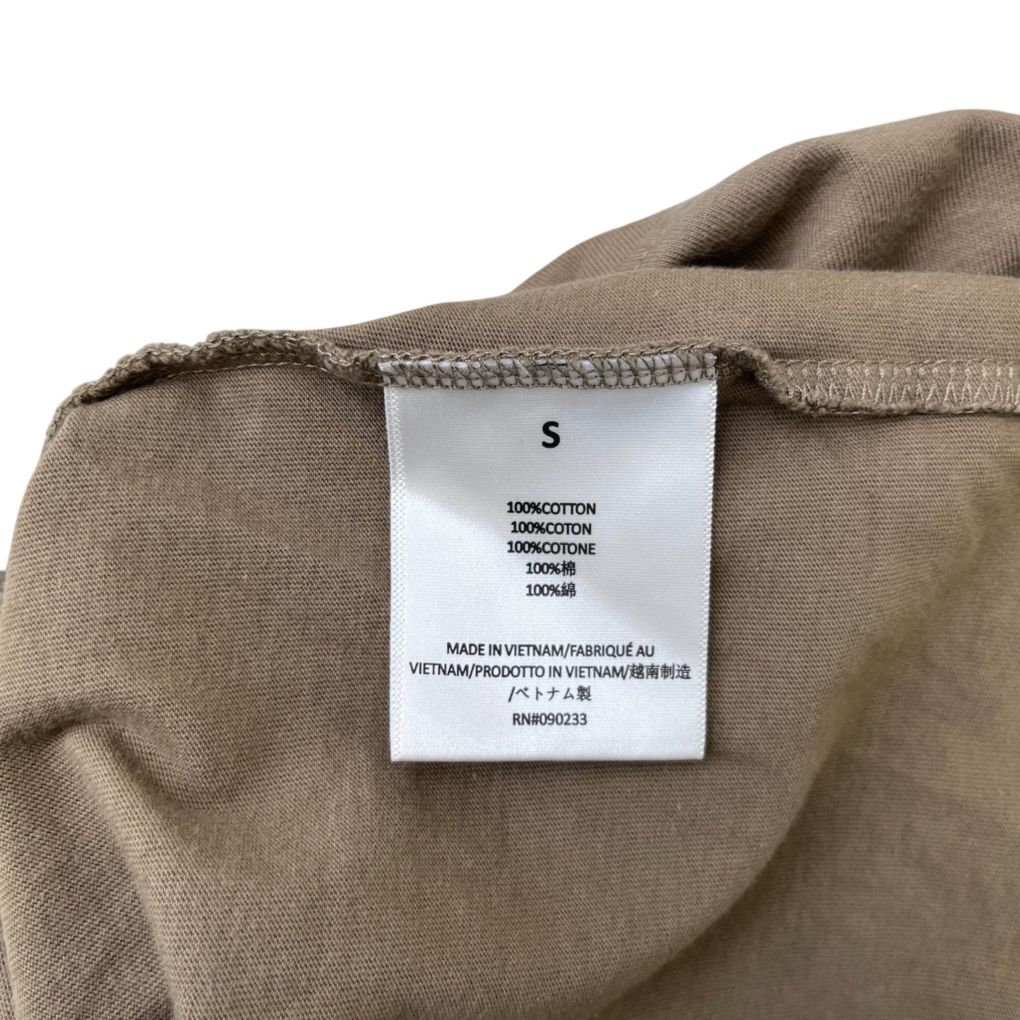 Men's Fear Of God T-Shirt Khaki Size S