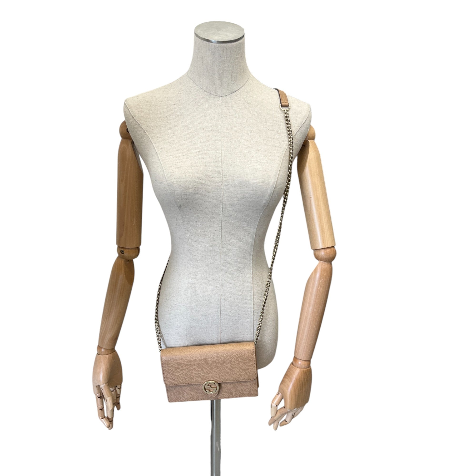 Women's Interlocking G Crossbody Bag Beige