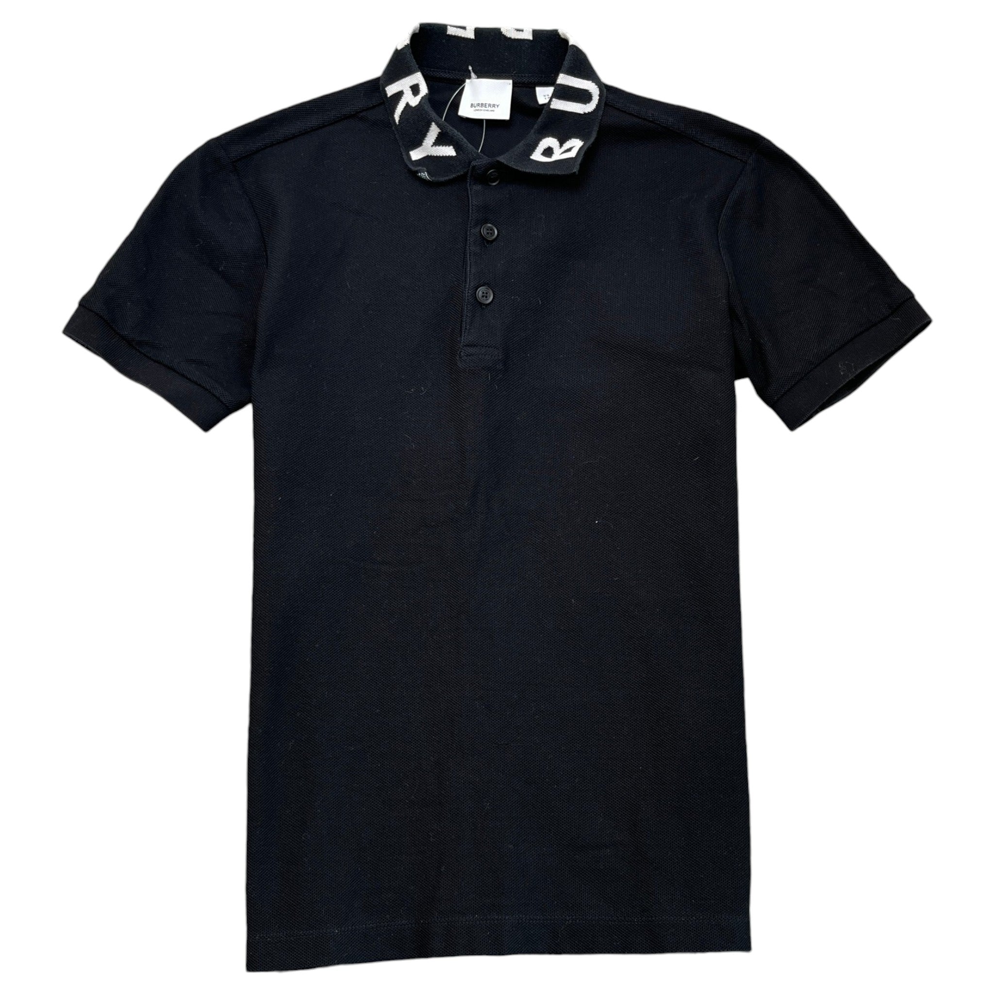 Men's Collar Logo Polo Shirt Black Size XS