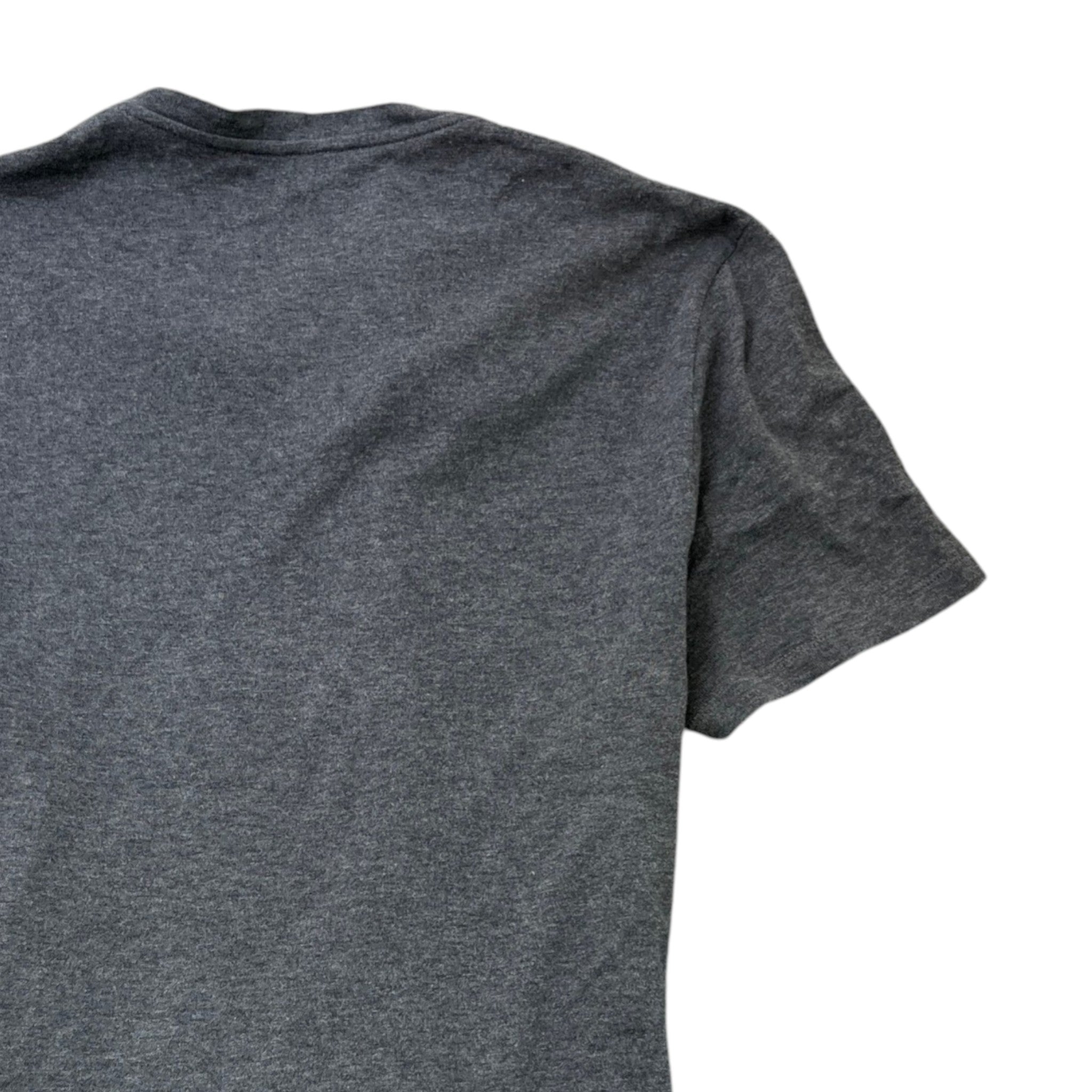 Men's V Neck Web T-Shirt Grey Size L