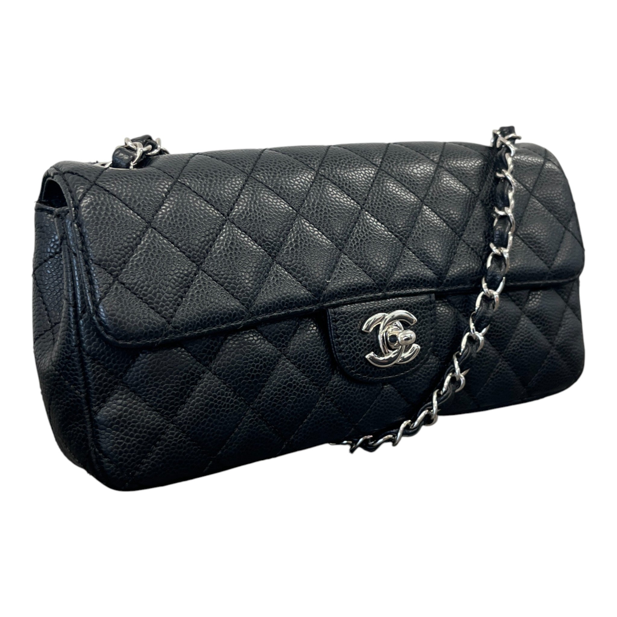 Women's Small Classic Flap Caviar Bag Black