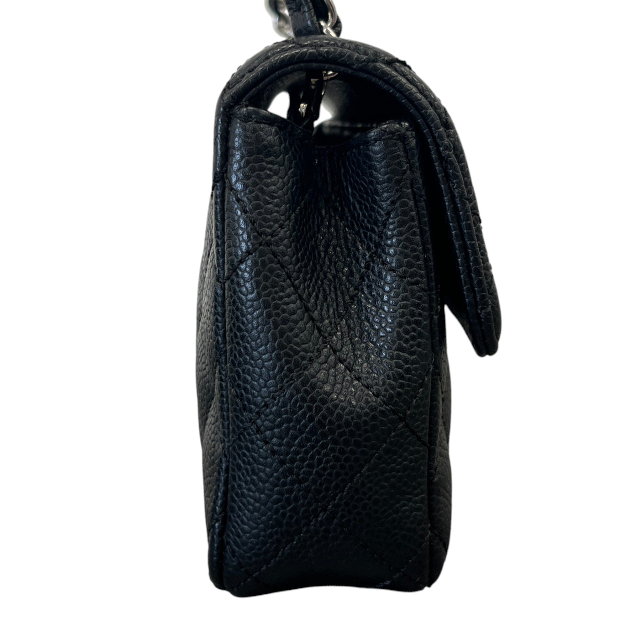 Women's Small Classic Flap Caviar Bag Black