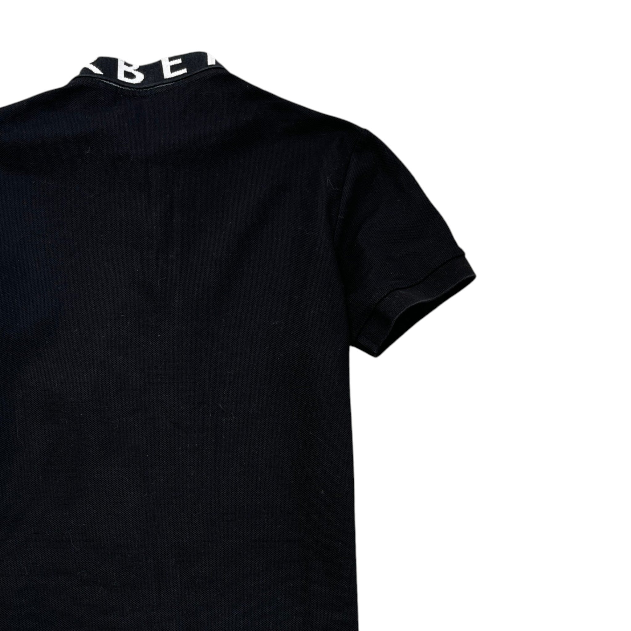Men's Collar Logo Polo Shirt Black Size XS