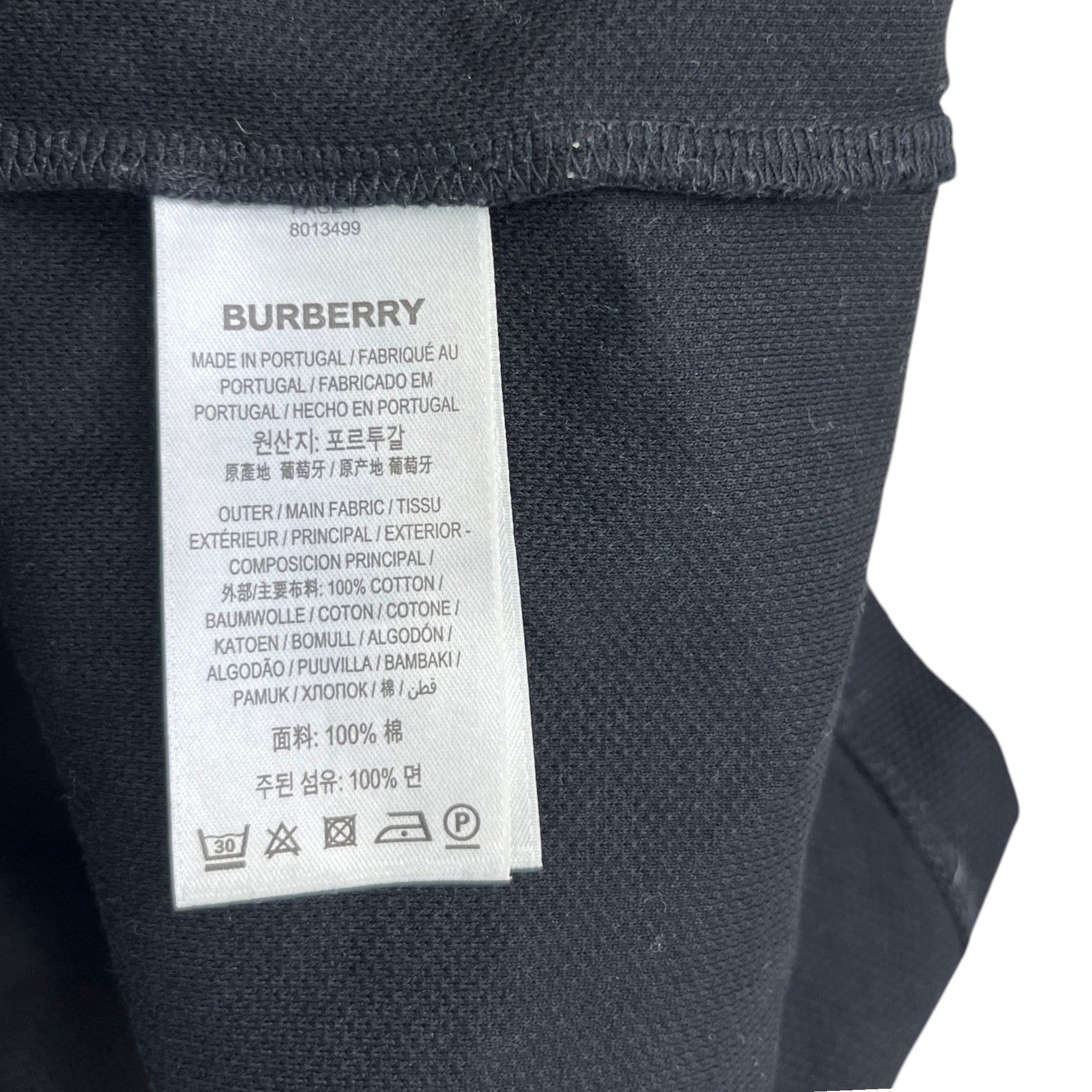 Men's Collar Logo Polo Shirt Black Size XS