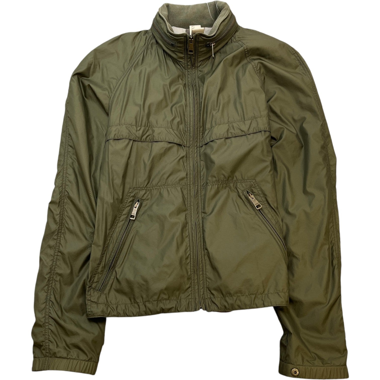Men's Check Windbreaker Khaki Size S