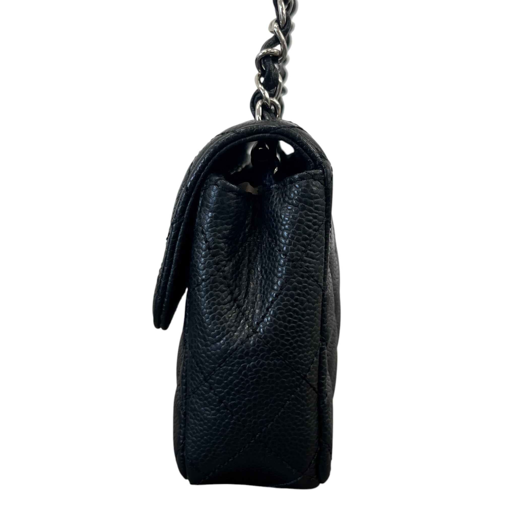 Women's Small Classic Flap Caviar Bag Black