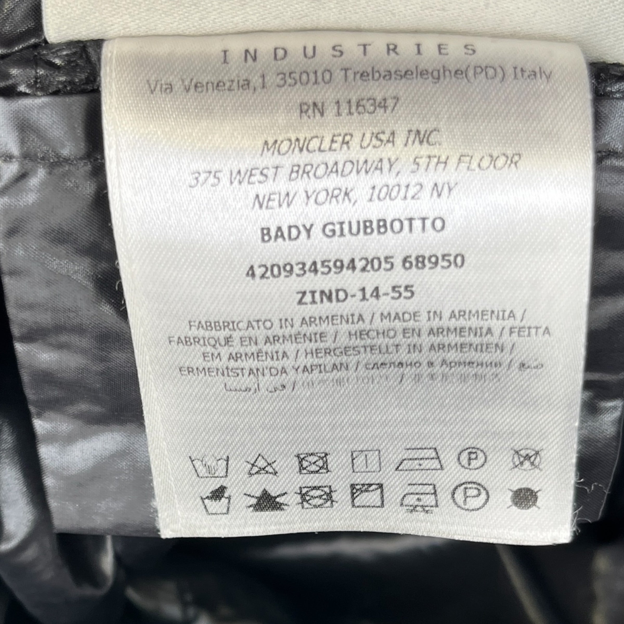 Women's Bady Down Jacket Black Size 3 / UK 14