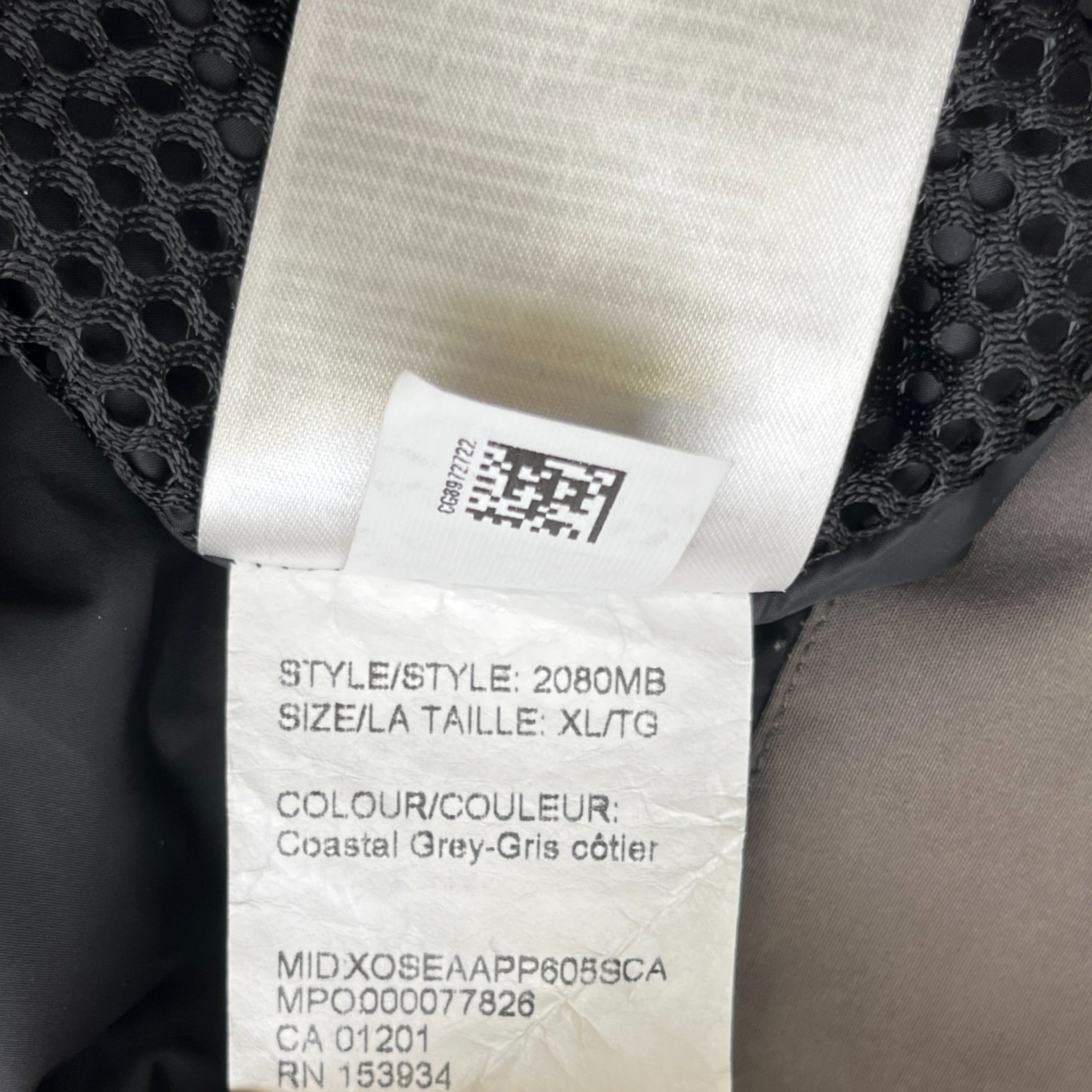 Men's Macmillan Parka Down Jacket Grey Size XL