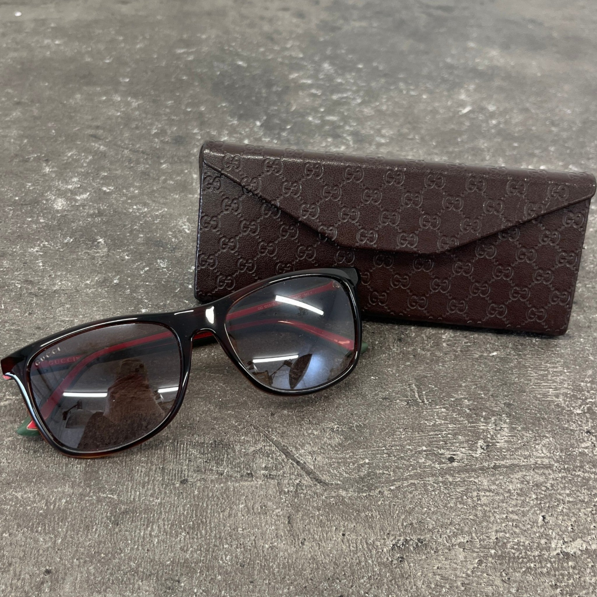 Women's Gg 1055/S Sunglasses Brown